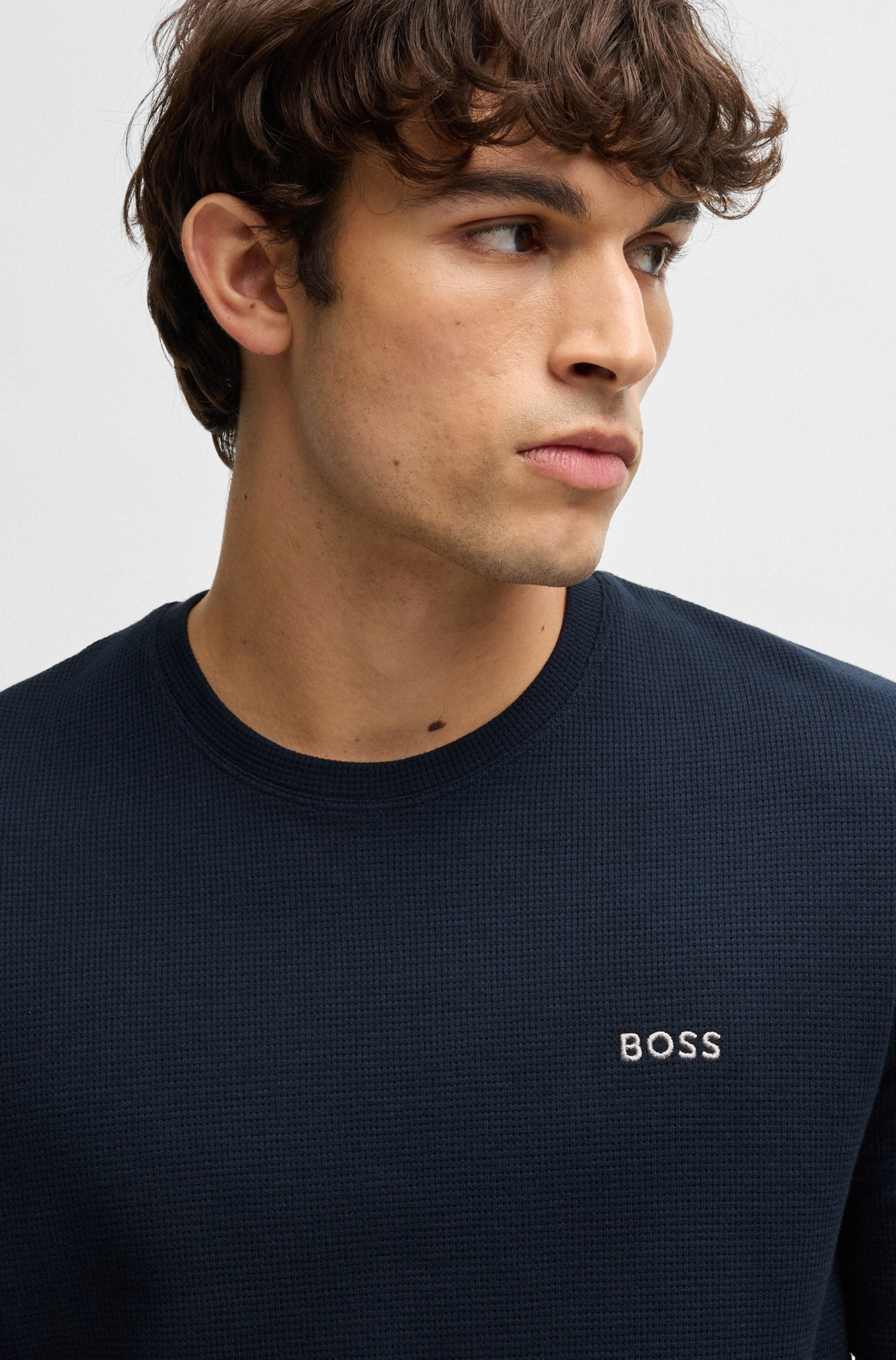 BOSS Pyjamaoberteil »Waffle T-Shirt«