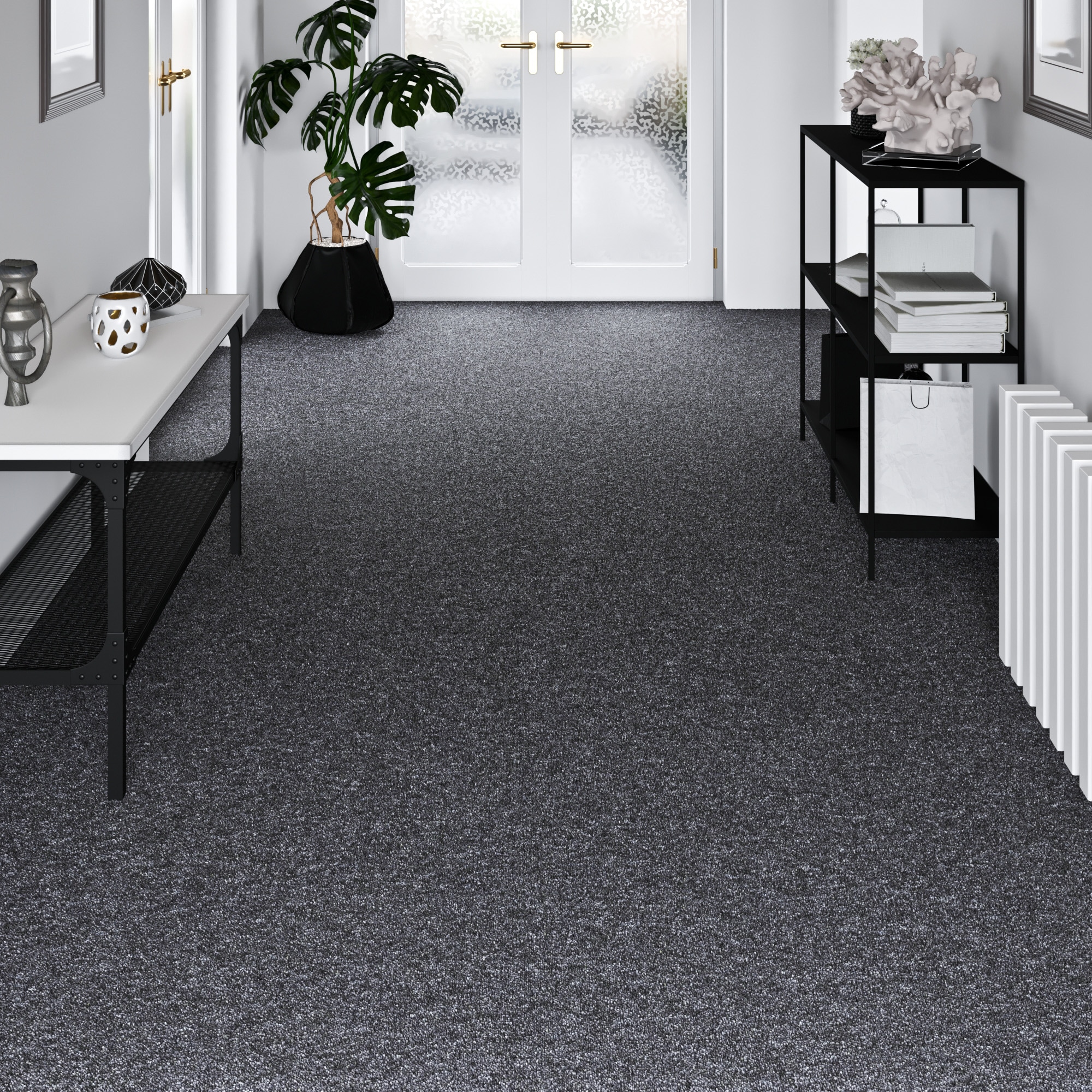 my home Teppichboden »Fortis, Schlinge, Made in Netherlands«, rechteckig, 5 mm Höhe, meliert, Breite 400 cm, strapazierfähig, Wohnzimmer