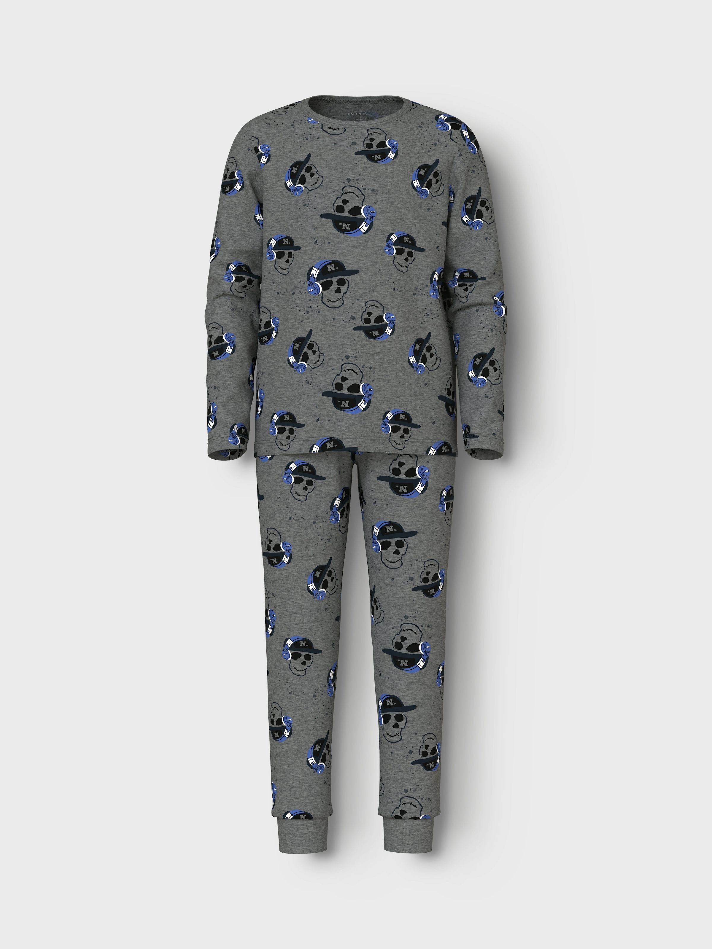 Name It Pyjama »NKMNIGHTSET DARK GREY MEL SKULL NOOS«, (Set, 2 tlg.)