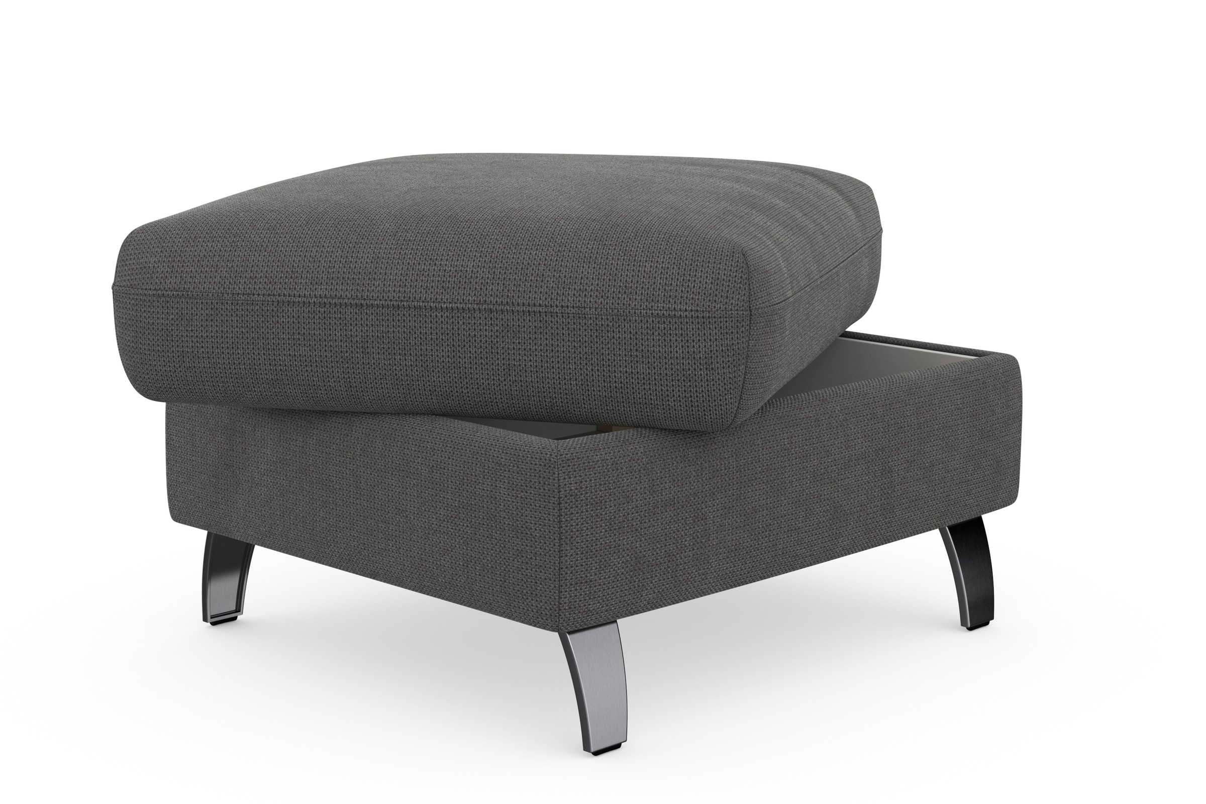 sit&more Stauraumhocker »Grenoble«, mit Stauraum und satinierten Füssen