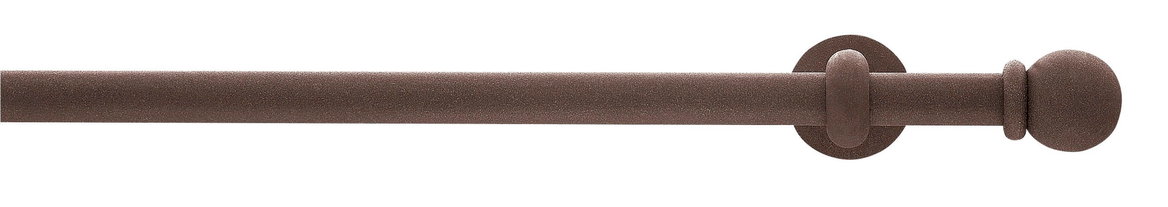 GARESA Gardinenstange "ESPERANCA" Ø 16 mm 1 läufig-läufig Wunschmaßlänge rustikale Vorhanggarnitur, verlängerbar, Eisen, Endk. Kugel, m. Ringe