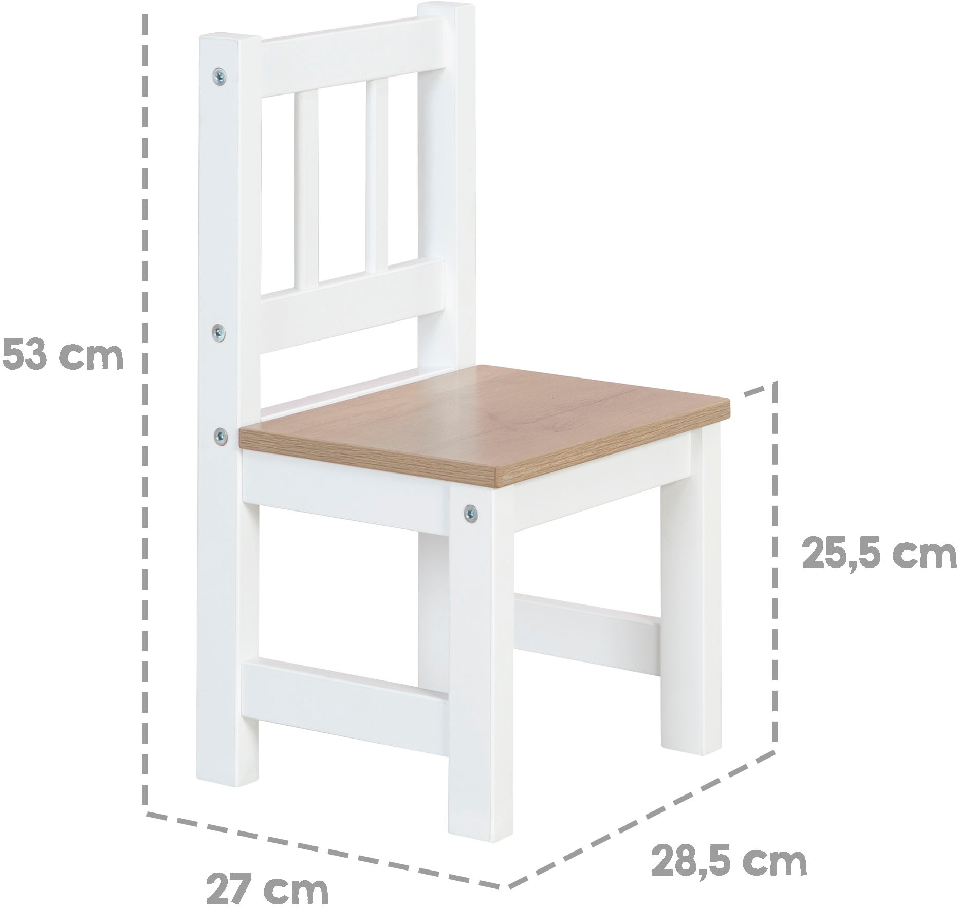 roba® Kindersitzgruppe »Woody, Holzdekor/weiss«, (3 tlg.)