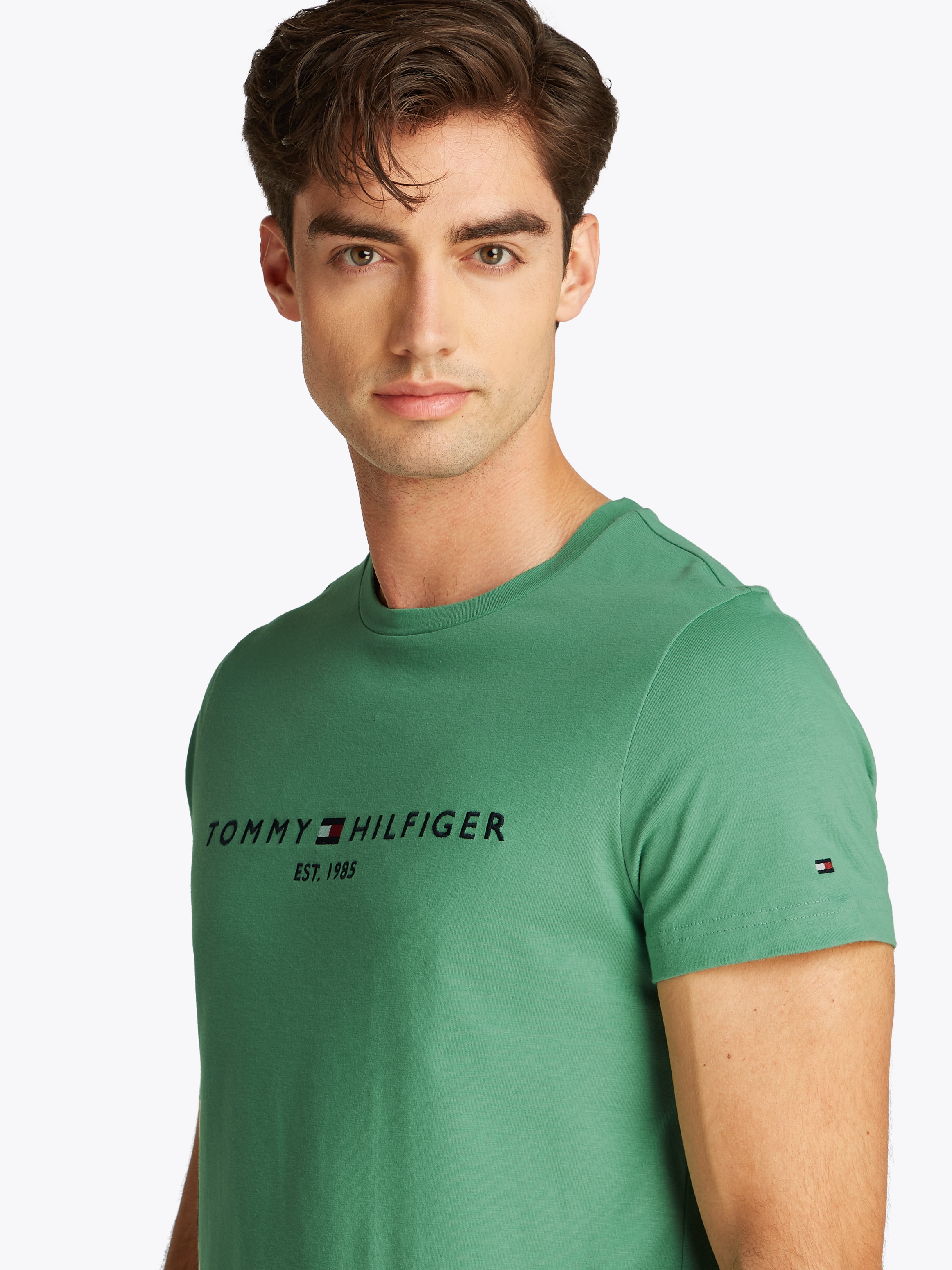 Tommy Hilfiger T-Shirt »TOMMY LOGO TEE«, aus reiner Baumwolle
