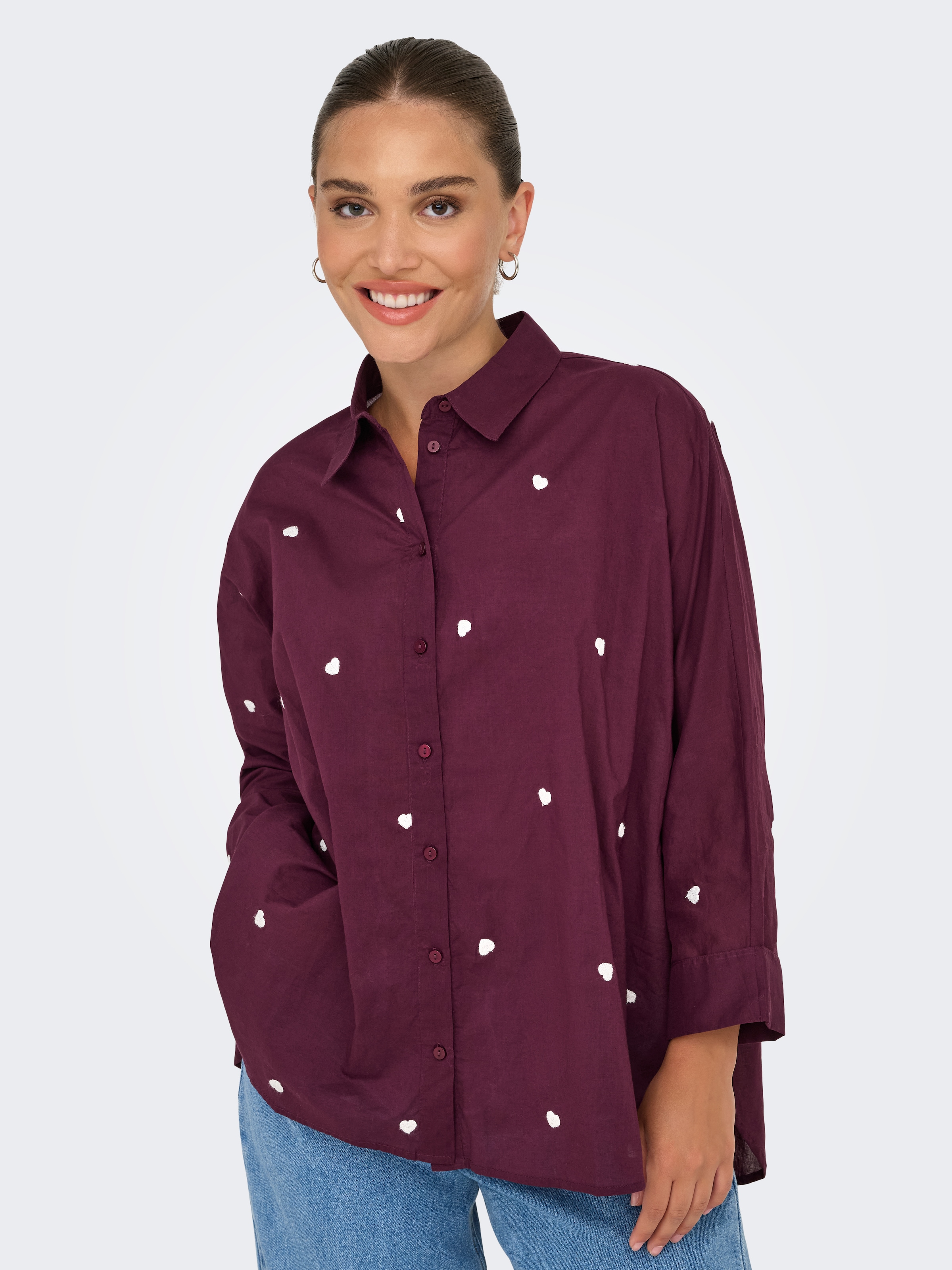 ONLY Hemdbluse »ONLNEW LINA GRACE LS EMB SHIRT NOOS WVN«