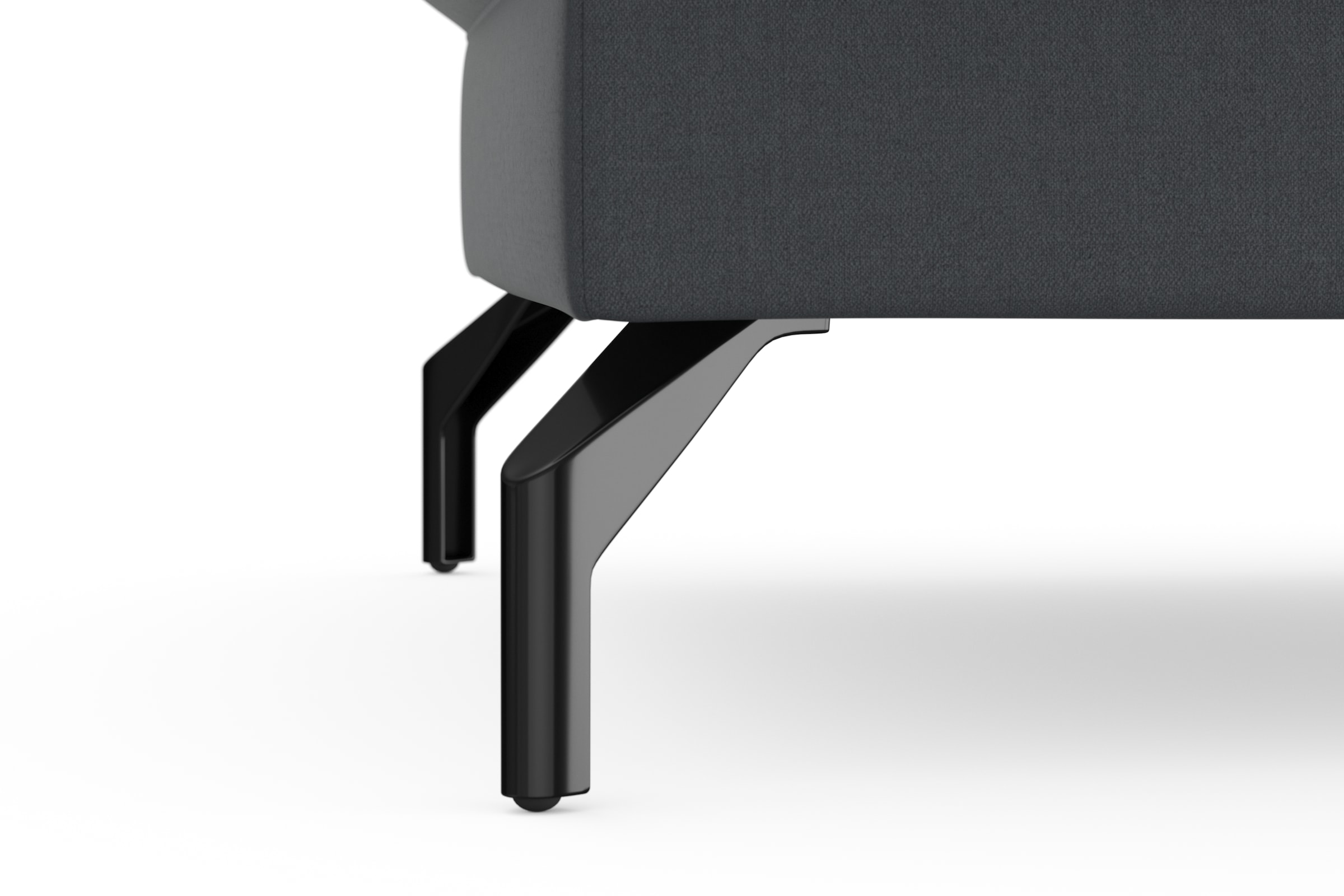 sit&more Hocker »Fashion«, inklusive Federkern, mit hochwertigen, schwarzen Metallfüssen