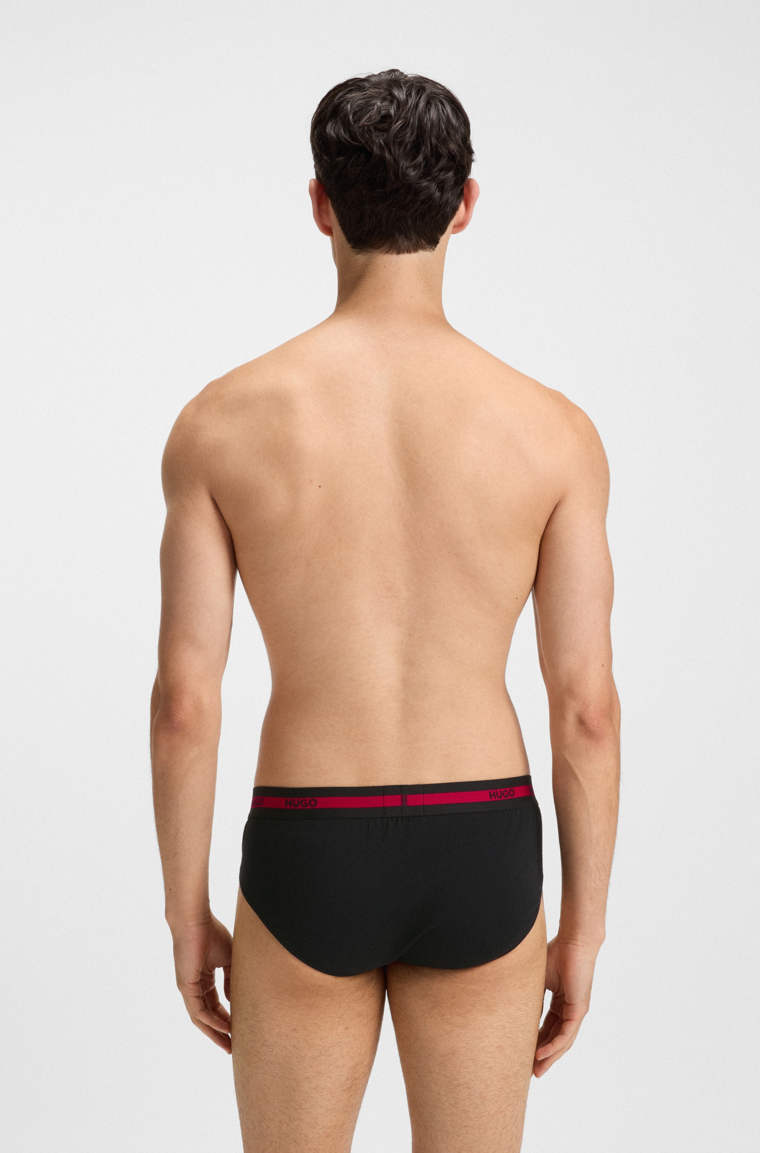 HUGO Underwear Slip »HIPBR TRIPLET PLANET«, aus Stretch-Baumwolle, mit Logo-Streifen am Bund