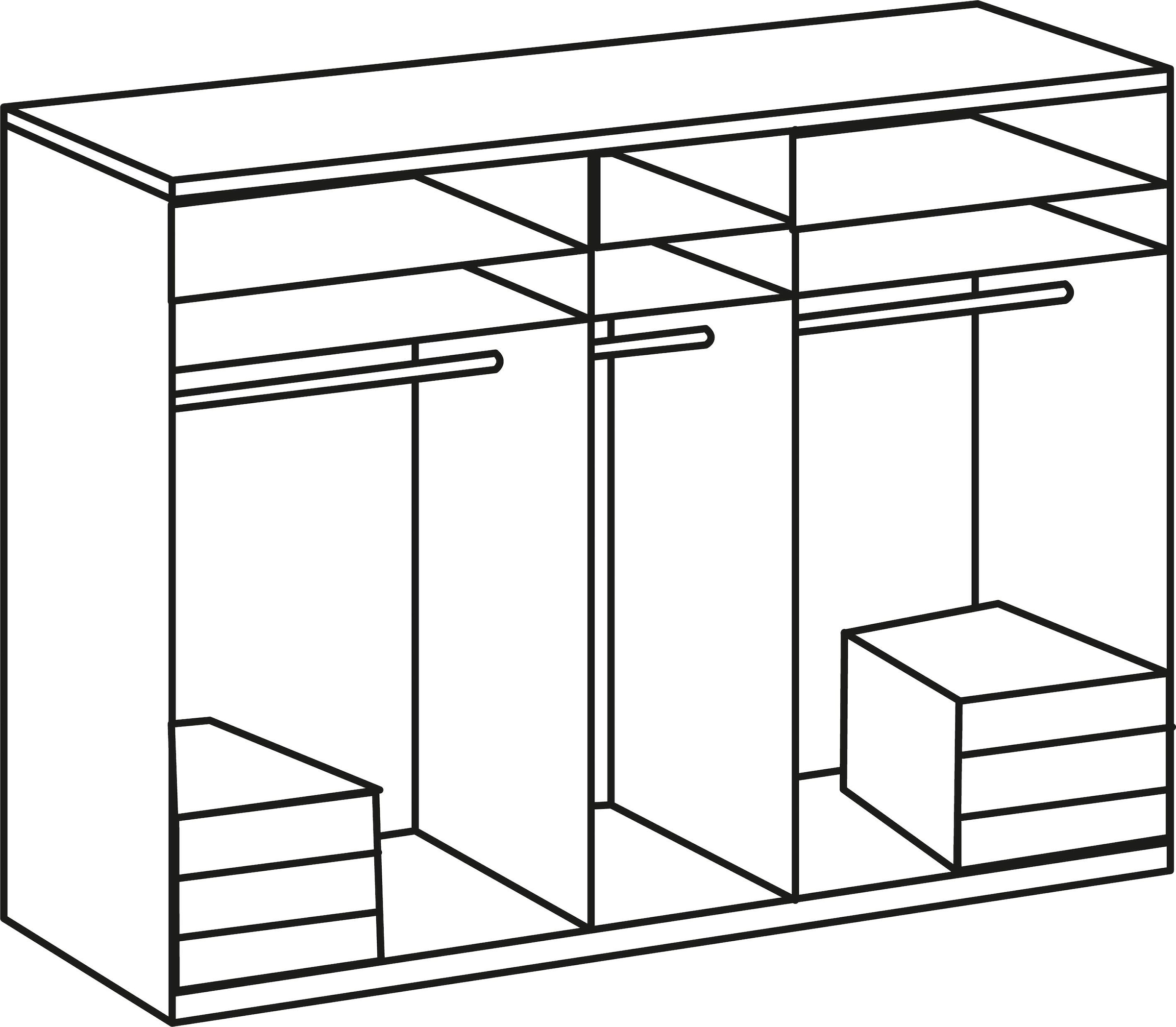 Wimex Kleiderschrank »Level by fresh to go«, mit vollflächigen Glastüren