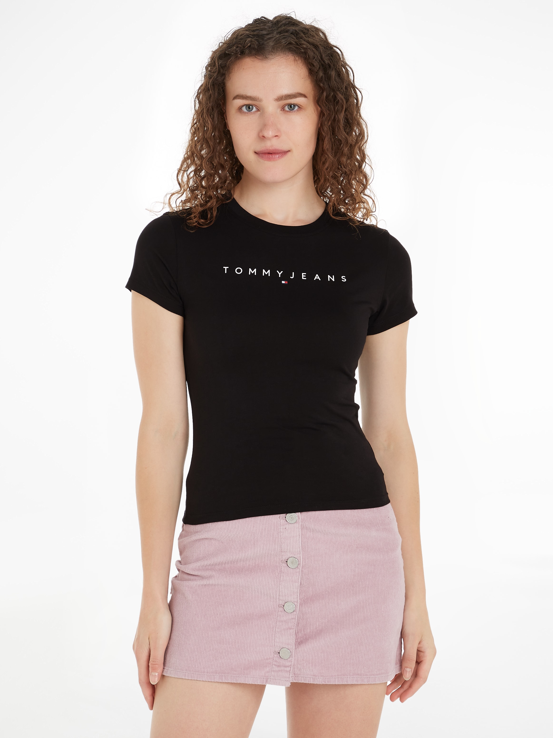 Tommy Jeans Curve T-Shirt »TJW SLIM LINEAR TEE EXT«, in Grosse Grössen