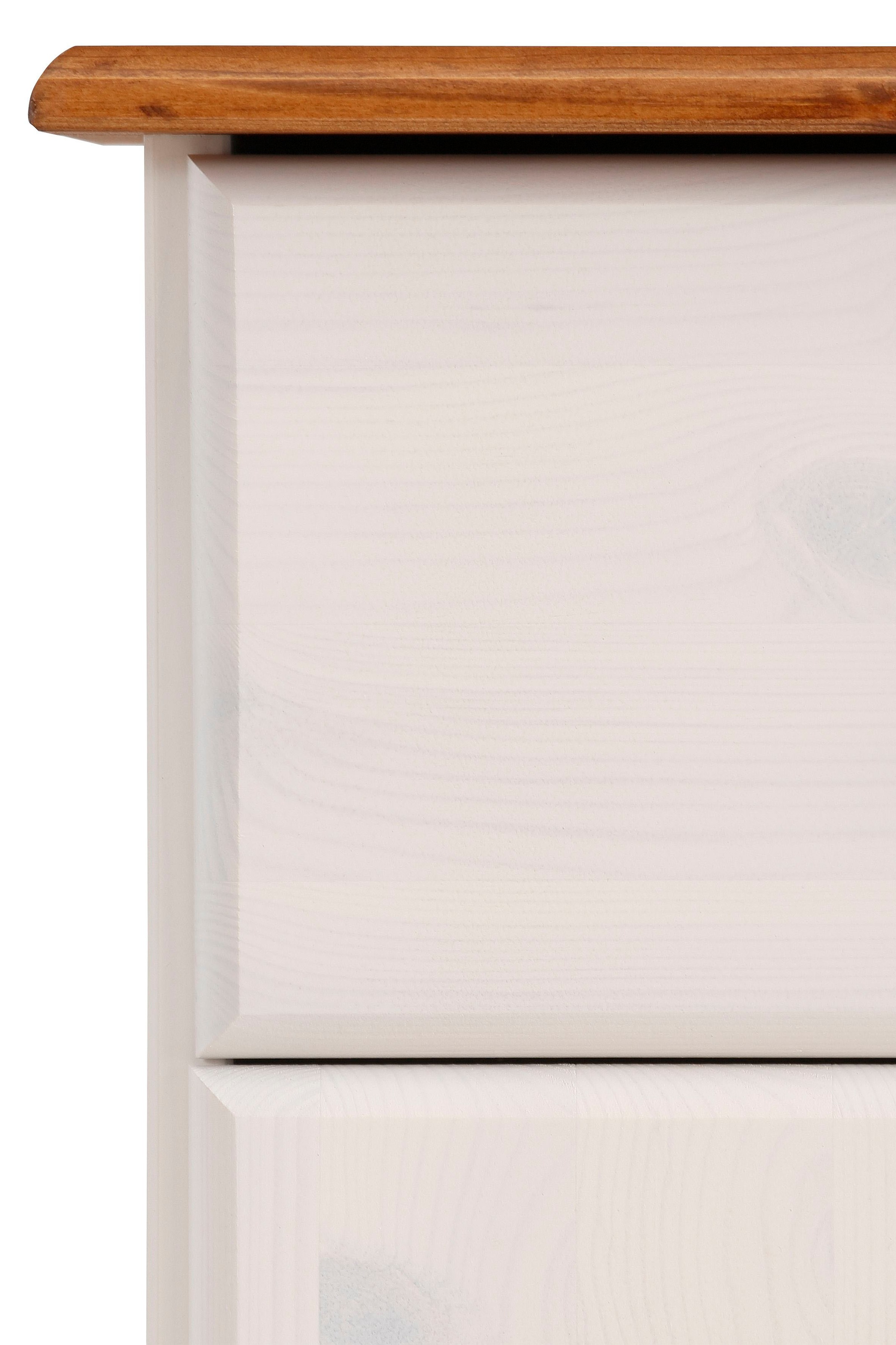 Home affaire Sideboard »Mette«, Kommode mit gefrästen, kugelförmigen Füssen, Breite 80 cm