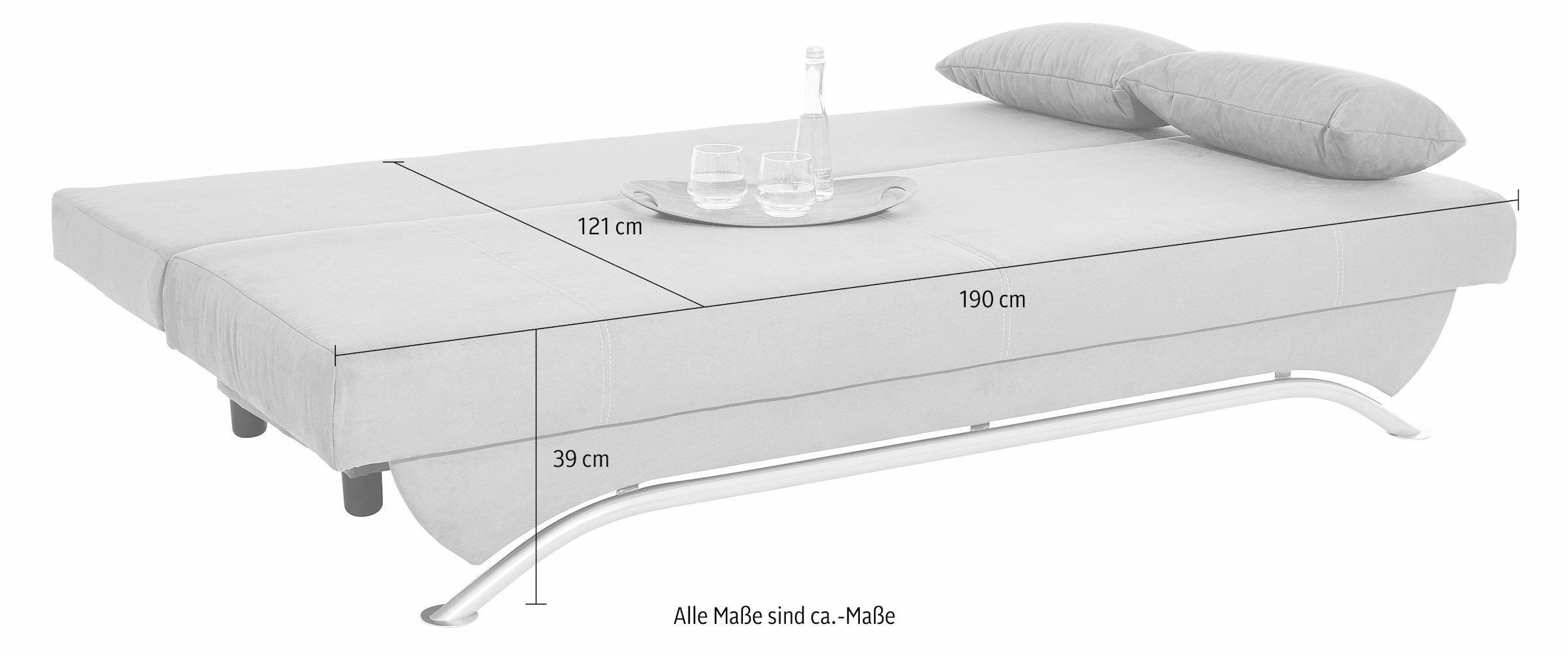 Jockenhöfer Gruppe Schlafsofa »Nancy«, inklusive Bettfunktion und  Bettkasten, inklusive lose Rückenkissen online bestellen | Jelmoli-Versand