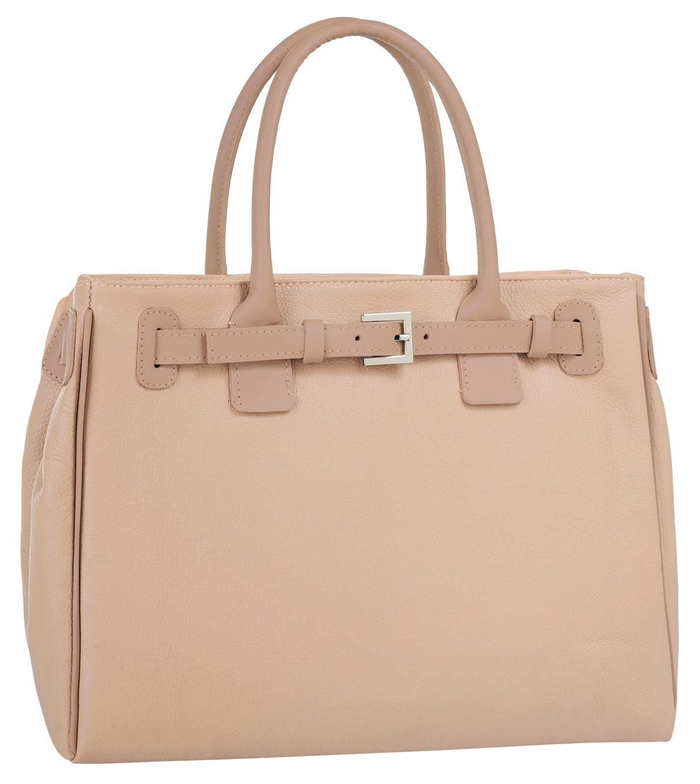 Cluty Henkeltasche, echt Leder, Made in Italy