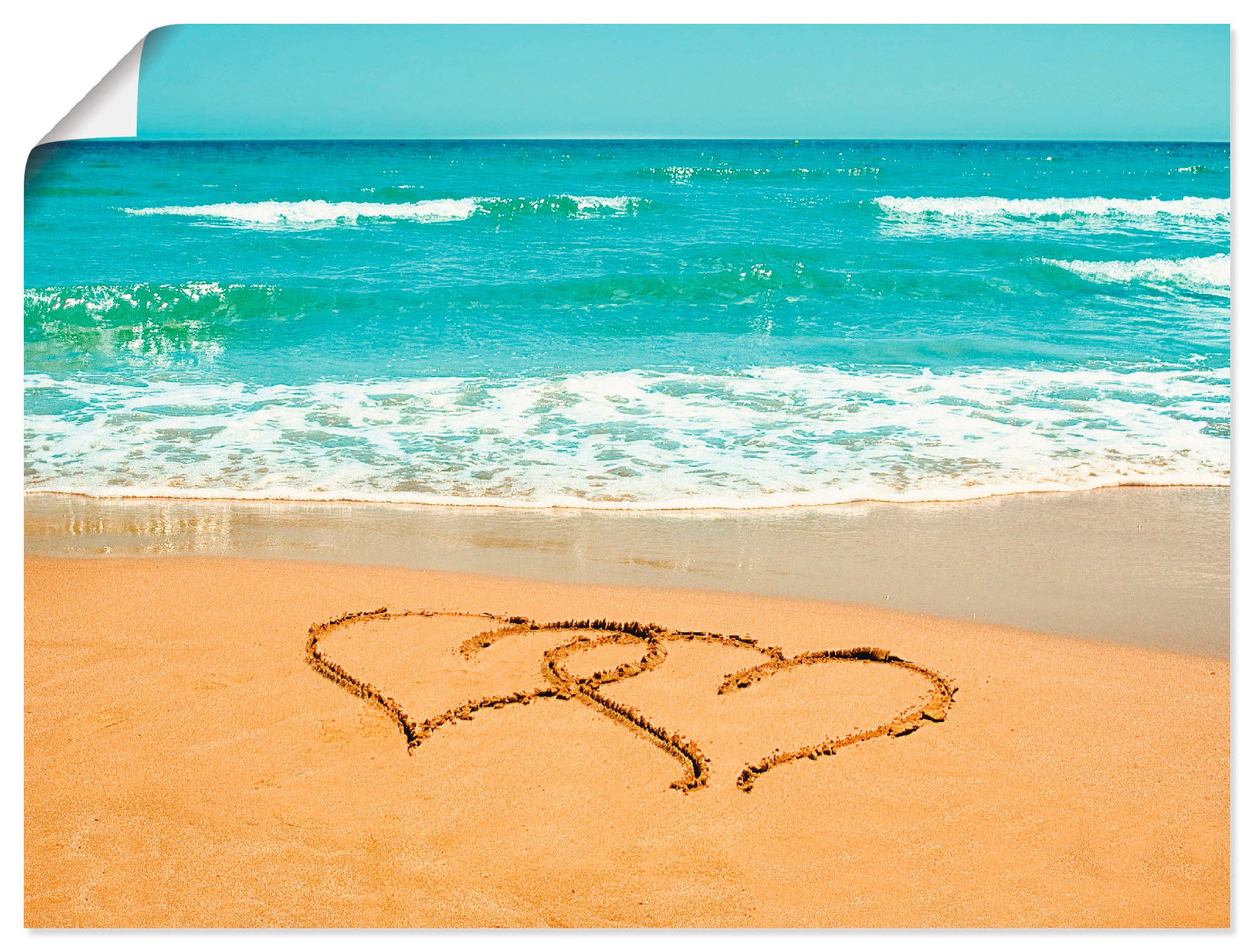 Artland Wandbild »Herzen im Sand«, Strand, (1 St.), als Alubild,  Leinwandbild, Wandaufkleber oder Poster in versch. Grössen online kaufen |  Jelmoli-Versand