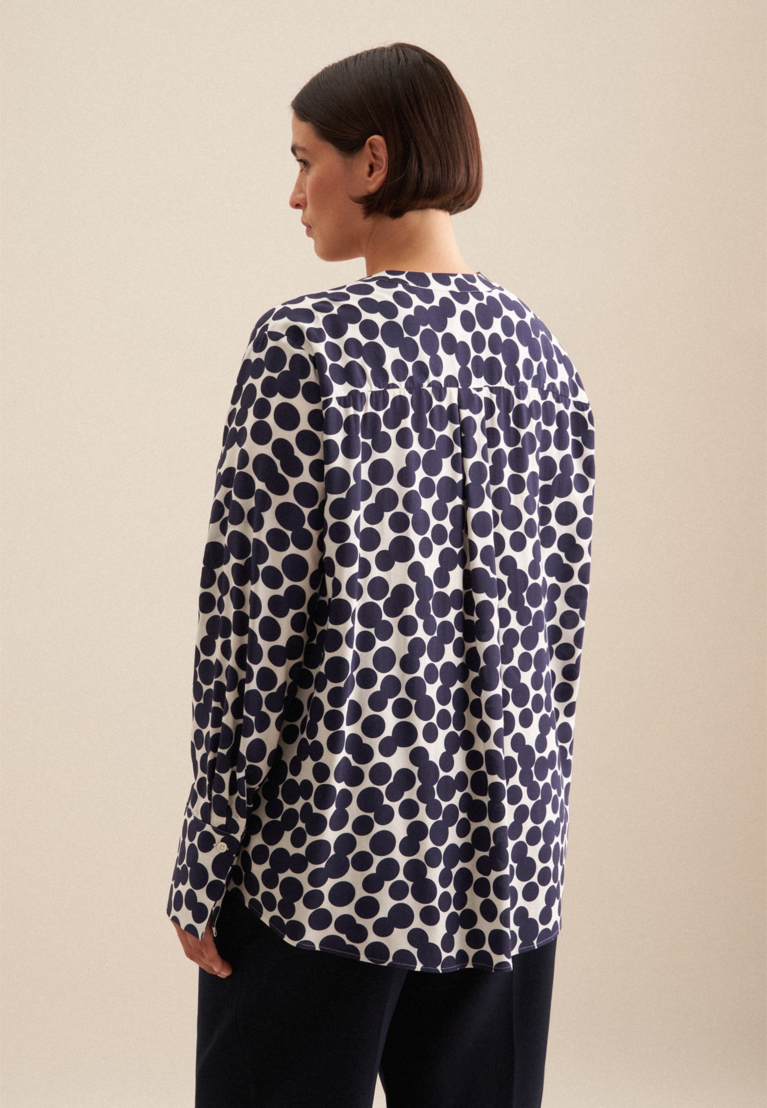 seidensticker Klassische Bluse »Schwarze Rose«, Tunika Punkte