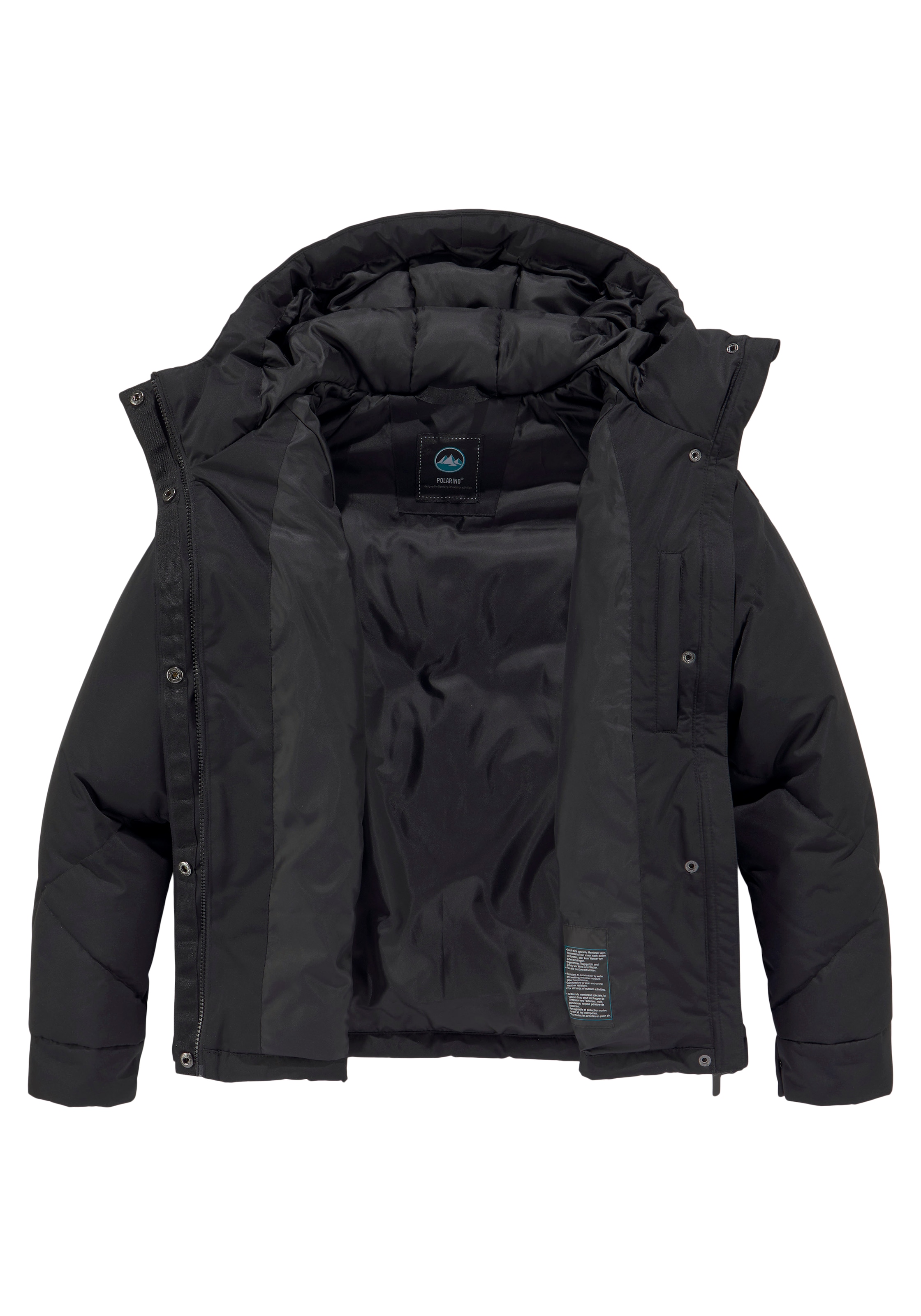 Polarino Daunenjacke, mit Kapuze, im Oversize-Fit, atmungsaktiv, wasserabweisend & isolierend