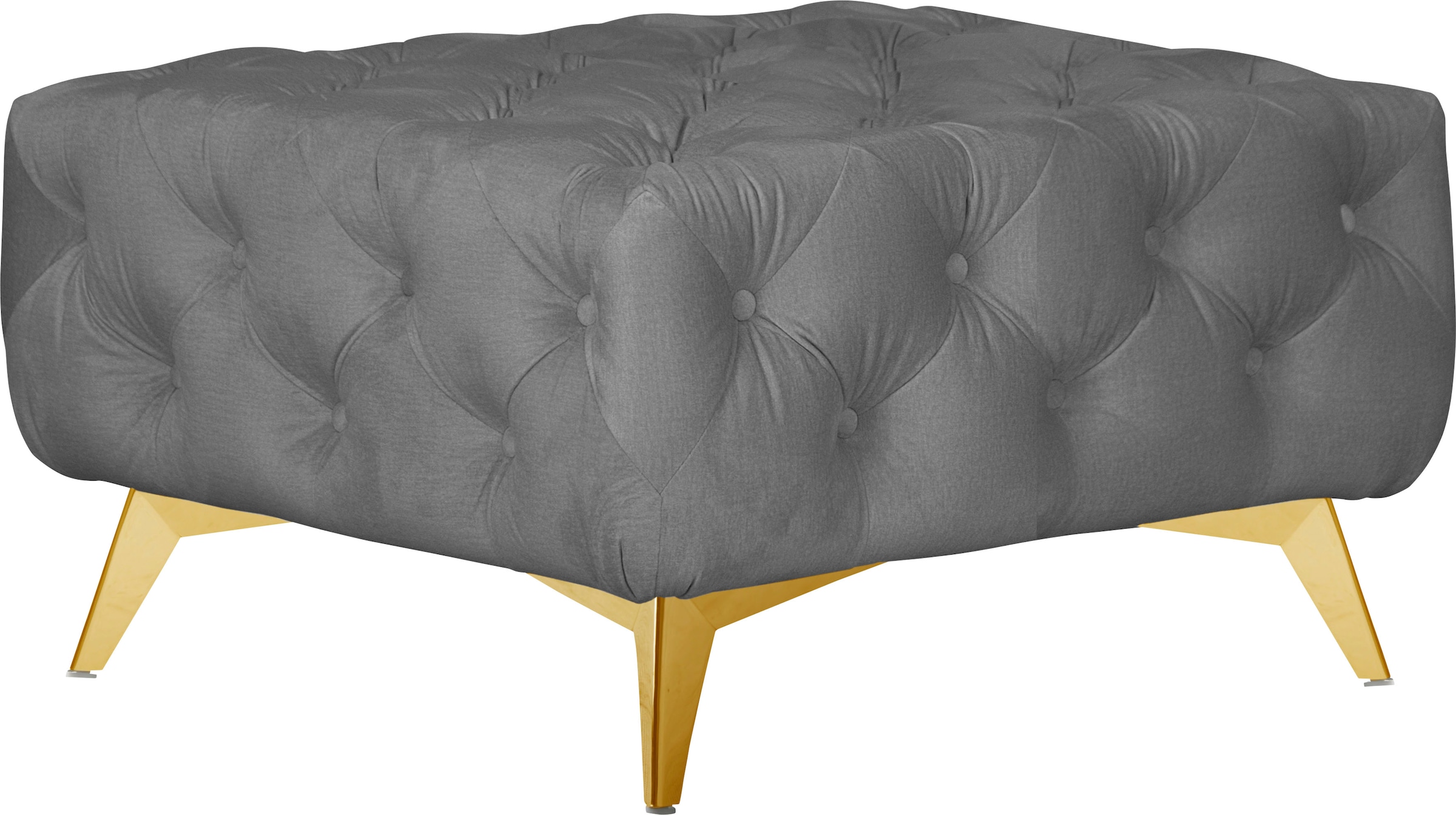 Leonique Polsterhocker »Amaury«, Chesterfield-Optik, Breite 80cm, Fussfarbe wählbar