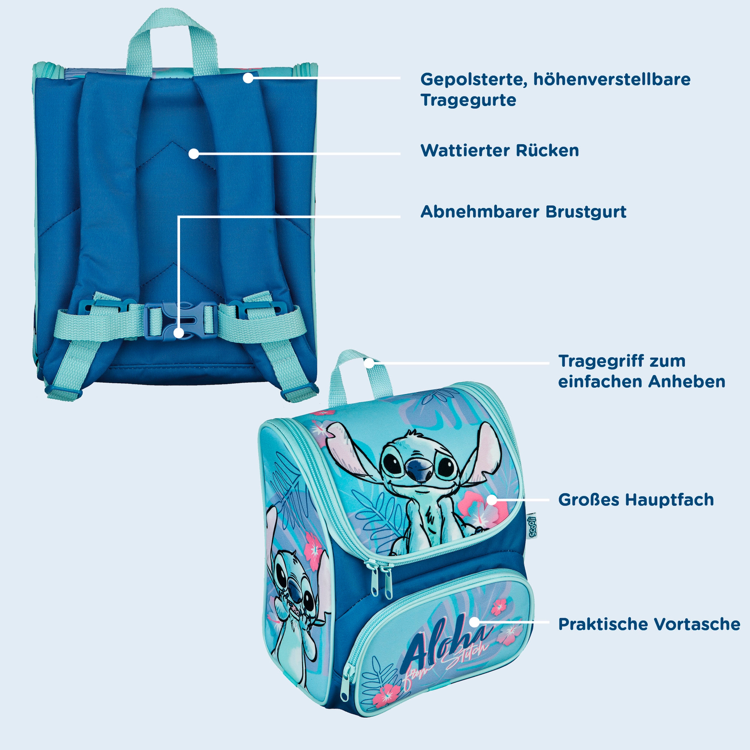 Scooli Vorschulranzen »Cutie, Lilo & Stich«