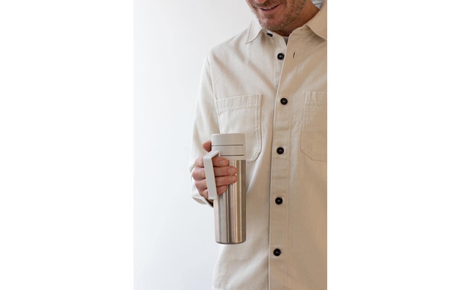 Brabantia Thermoflasche »Make & Take 500 ml, Hellgrau/Silberfarben«