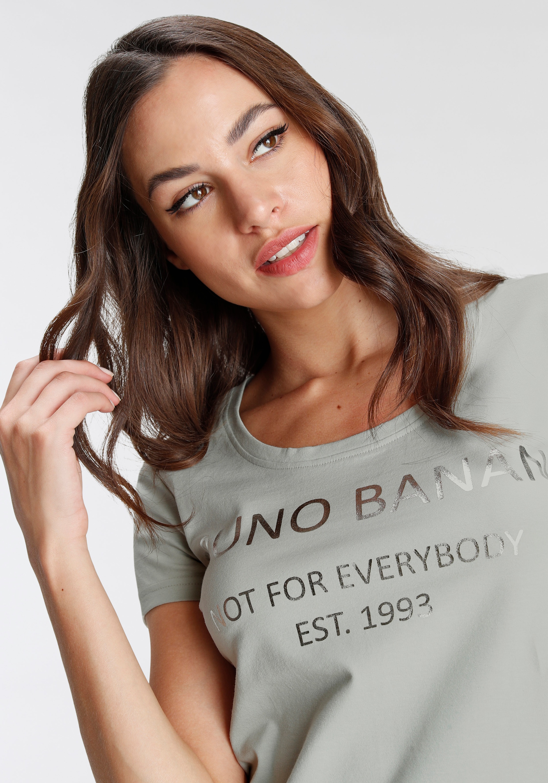 Banani goldfarbenem bei NEUE shoppen Logodruck T-Shirt, Schweiz online Bruno mit KOLLEKTION Jelmoli-Versand
