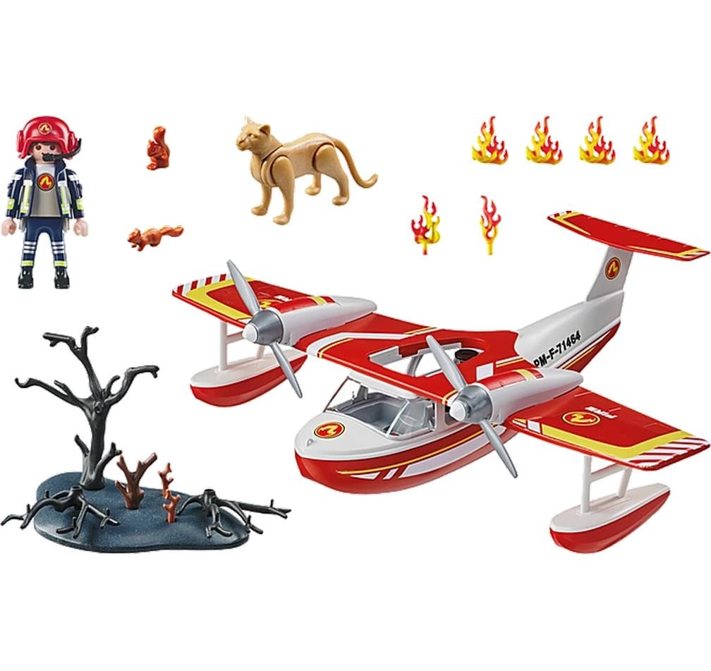 Playmobil® Spielbausteine »Action Heroes Feuerwehrflugzeug mit Löschfunktion 71463«, (34 St.)