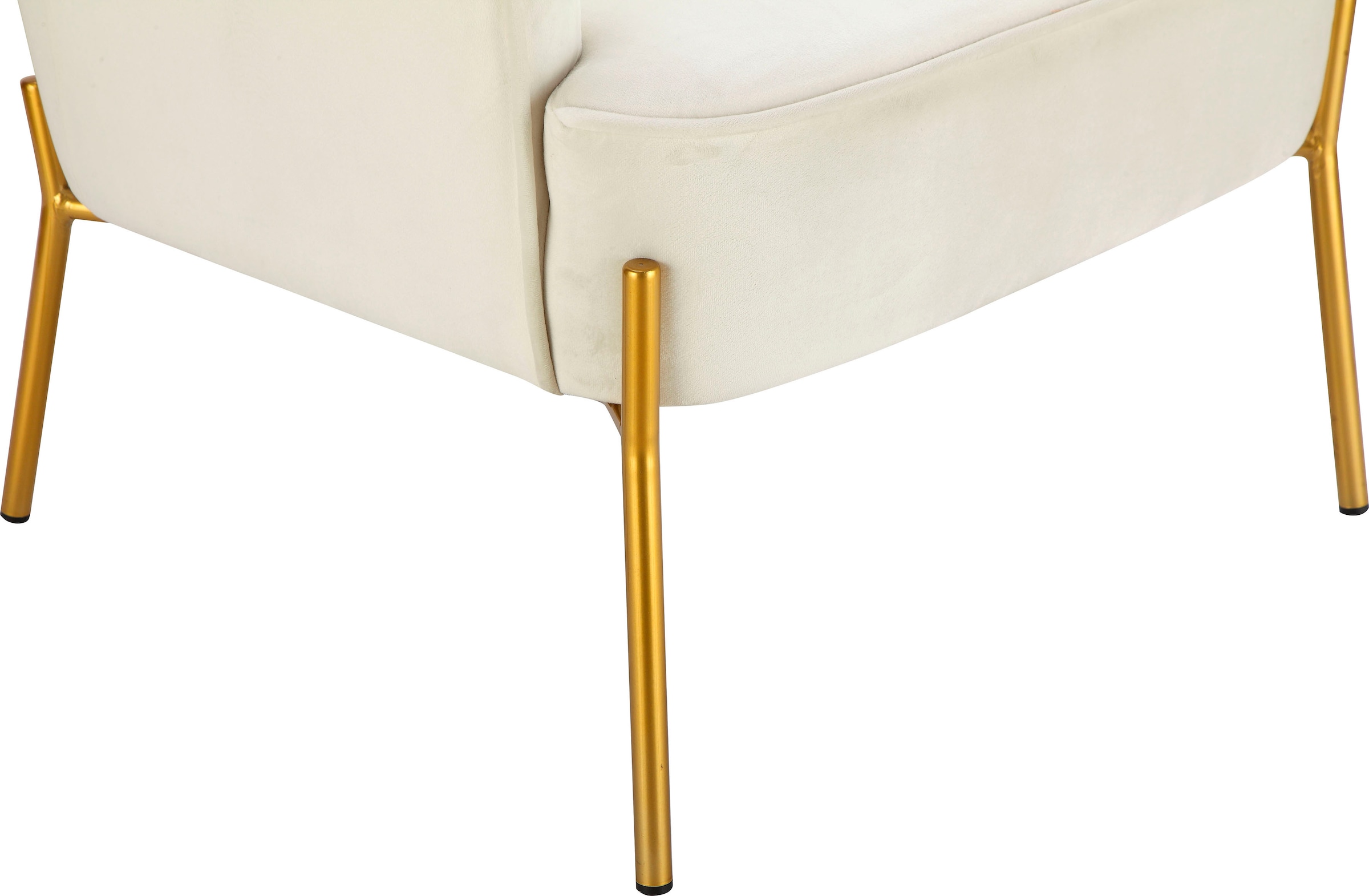 Leonique Sessel »Runa«, Samtvelours Bezug, in vier Farbvarianten, Sitzhöhe 44 cm