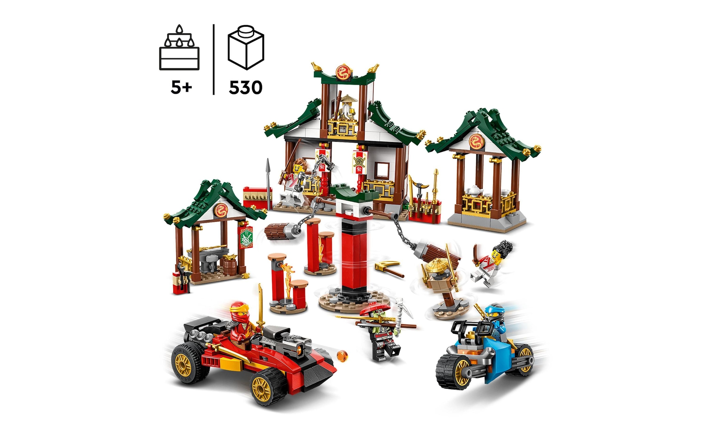 LEGO® Konstruktionsspielsteine »Kreative Ninja Steinebox«, (530 St.)