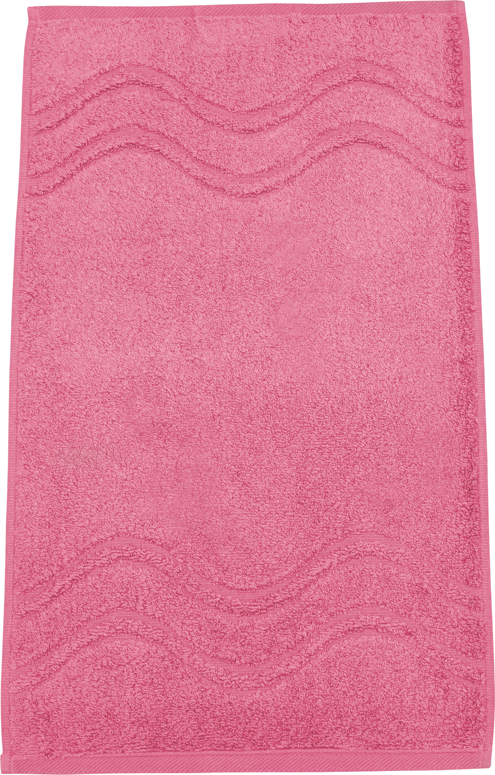 ROSS Gästehandtuch »Cashmere feeling«, (6 St.), mit Wellen-Bordüre