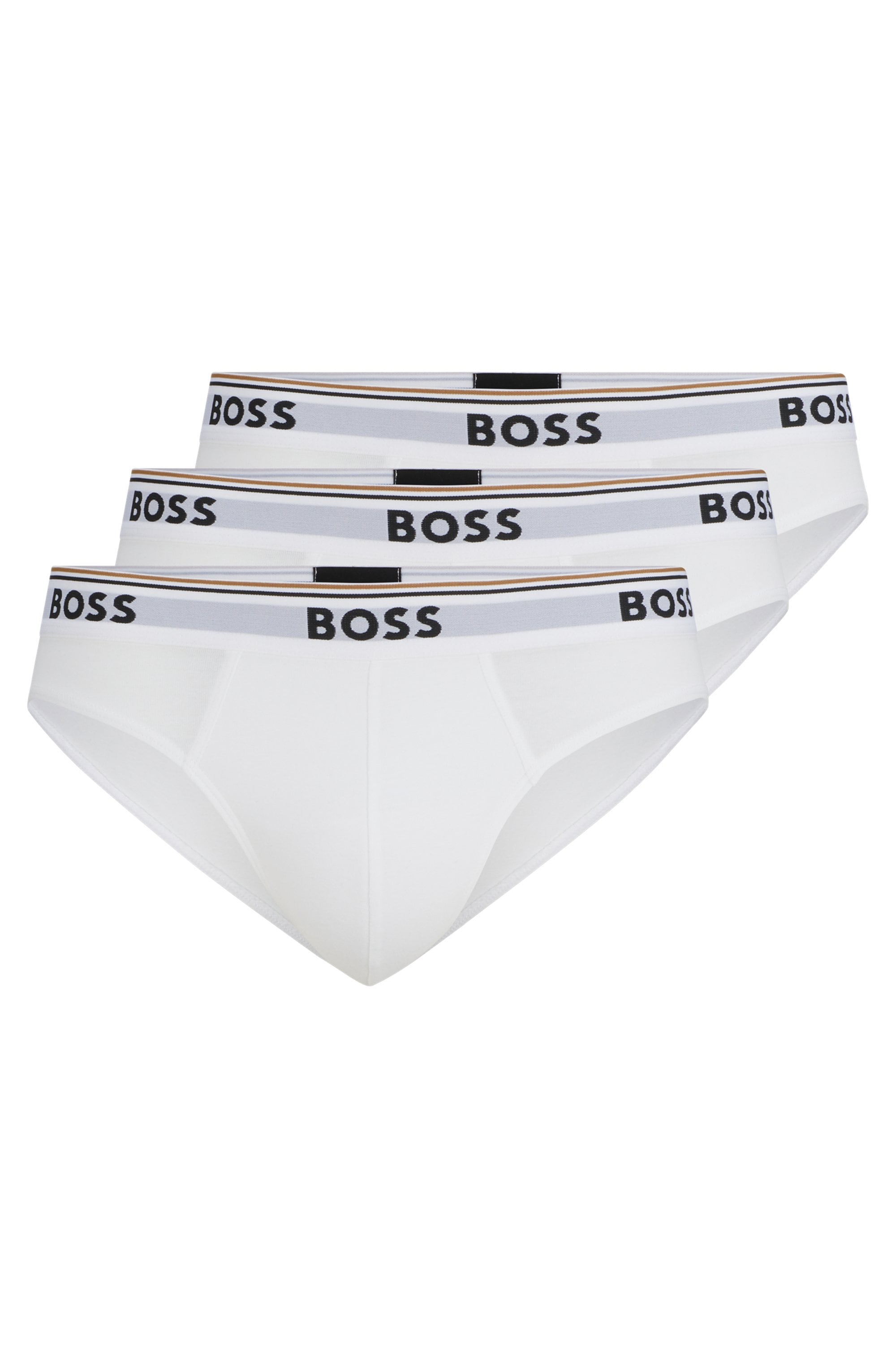BOSS Slip »Brief 3P Power« 3 Stk. Elastikbund mit Logo