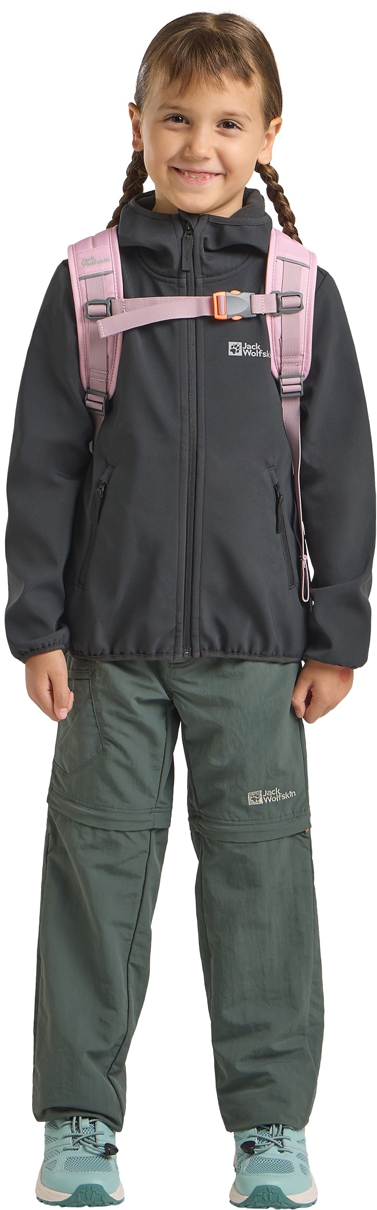 Jack Wolfskin Softshelljacke »FOURWINDS JACKET KIDS«, mit Kapuze