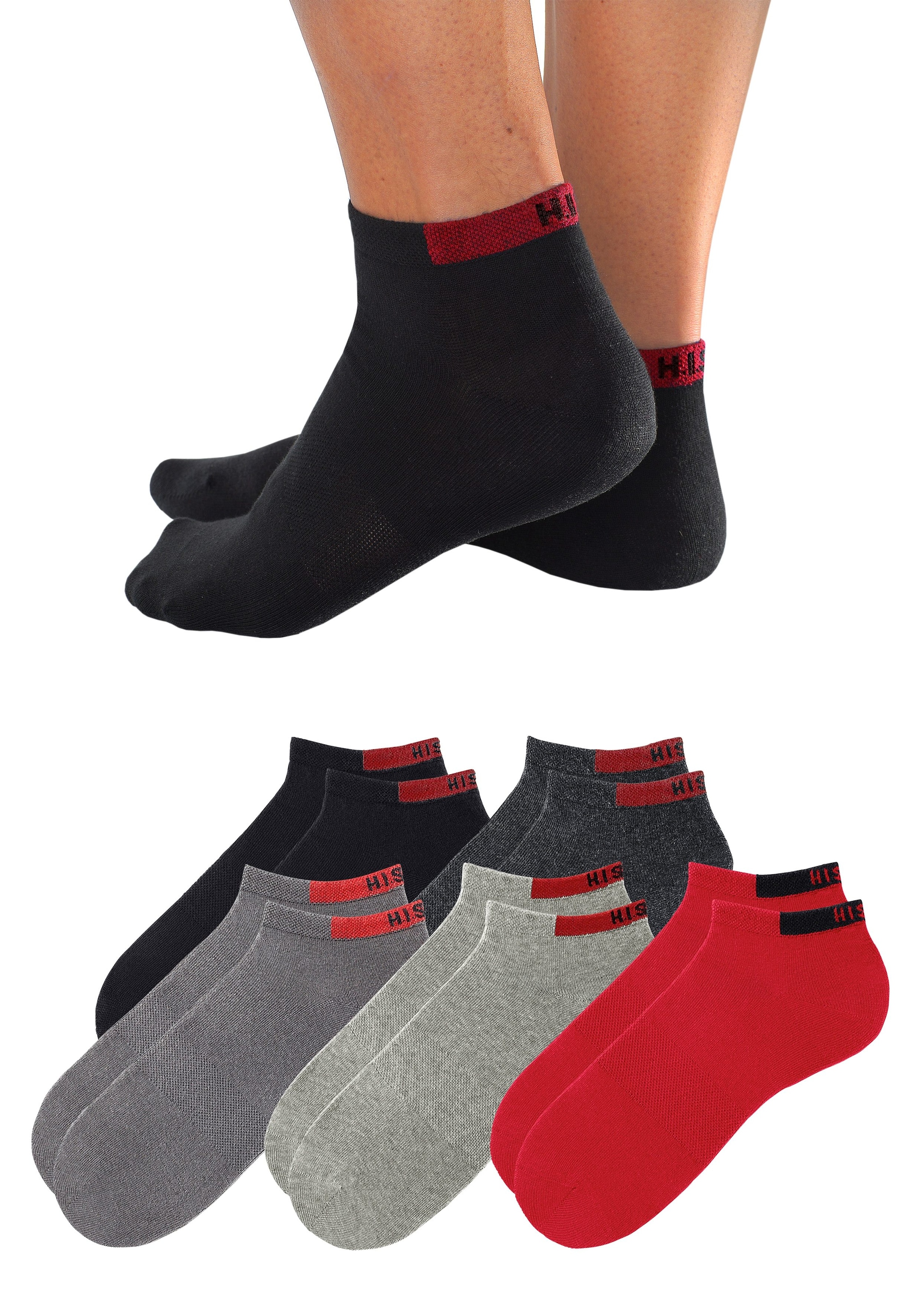 H.I.S Sneakersocken, (Set, 10 Paar), mit verstärkten Belastungszonen