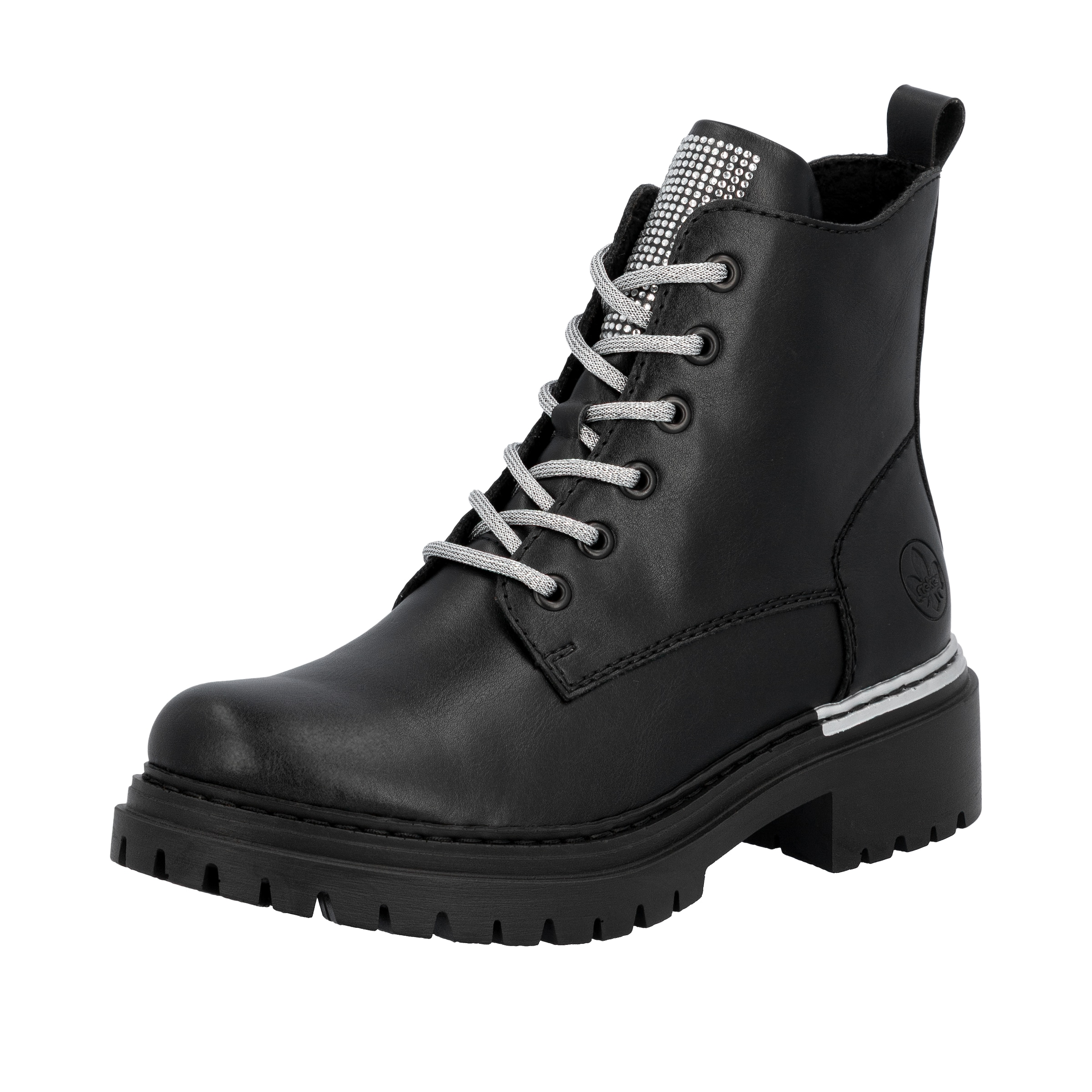 Rieker Schnürboots Schnürstiefelette, Profilsohle, mit praktischem Innenreissverschluss