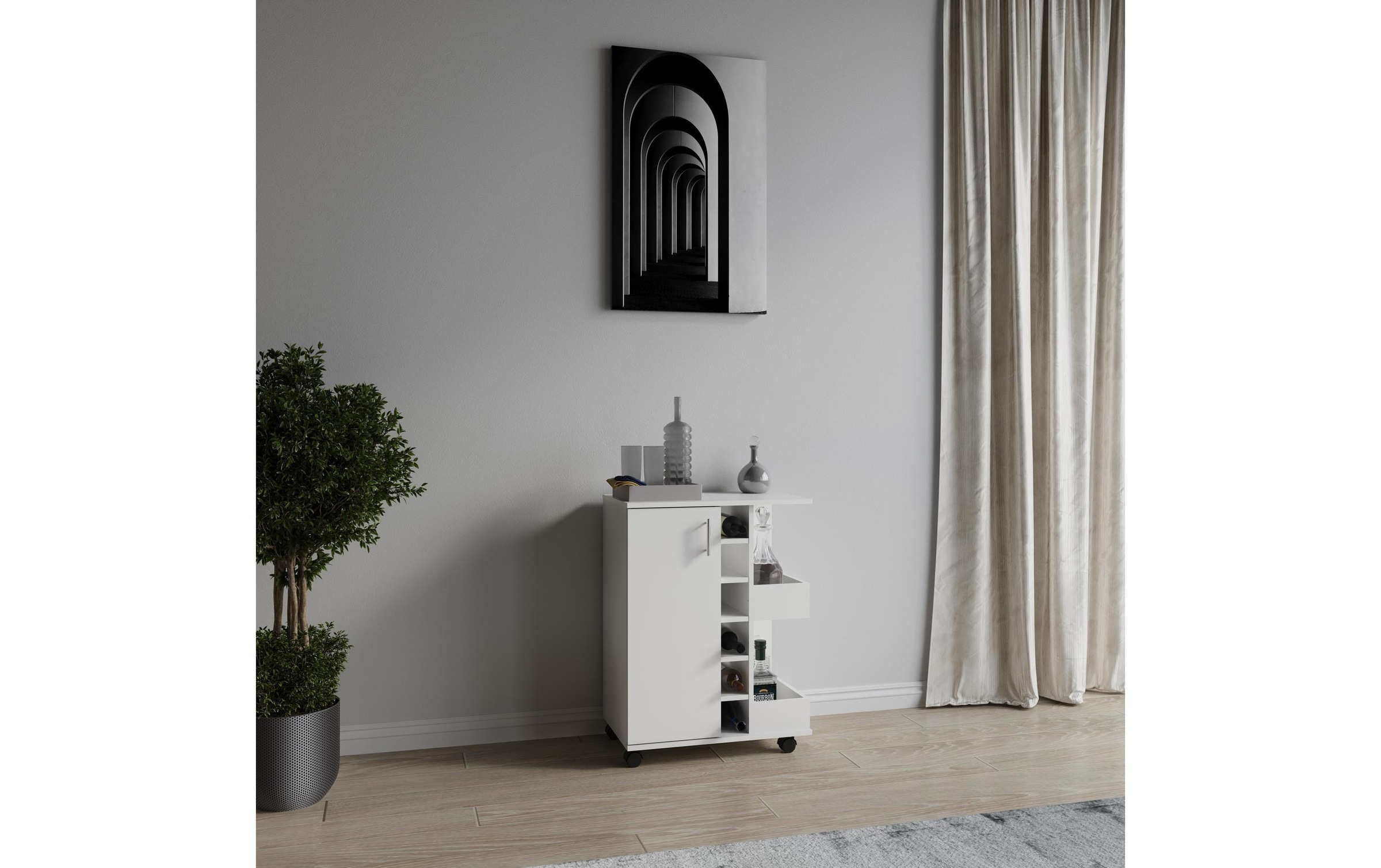 VCM Servierwagen »Esilo M 63 x 85 x 40 cm, Weiss«