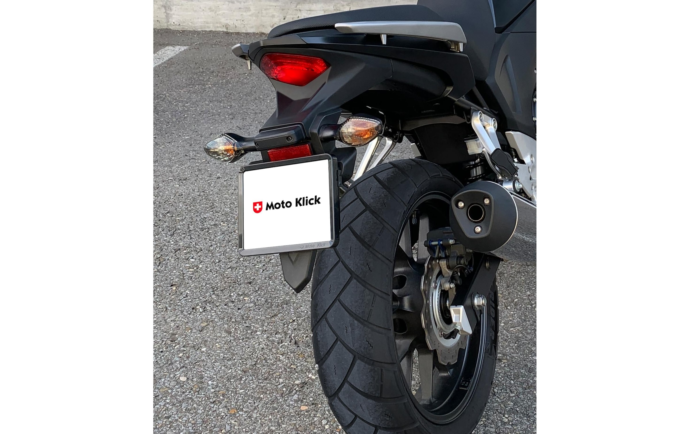 Halterung »Swiss Klick Motorrad Chrom Matt«