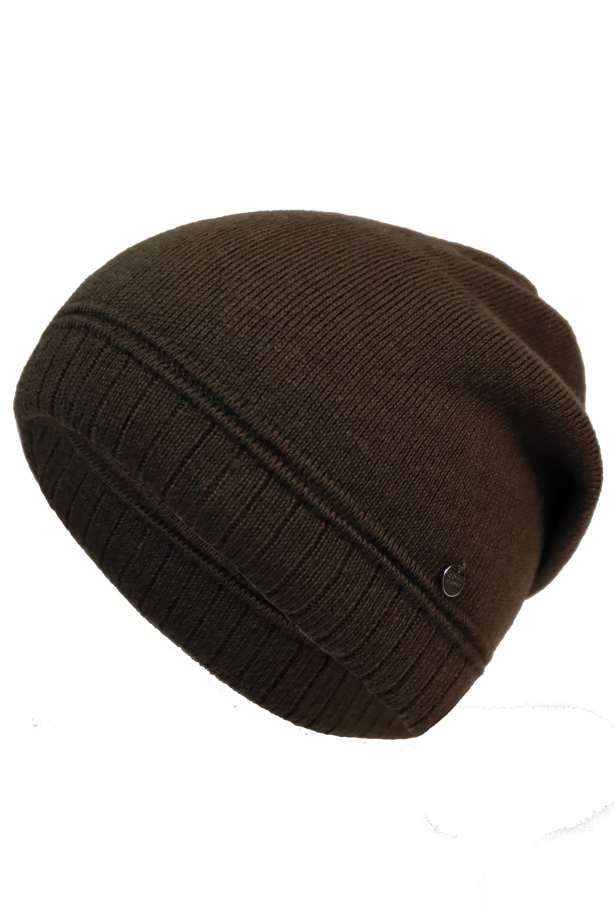 Capelli New York Beanie Packung, Metall-Logo, gerafft, Feinstrick