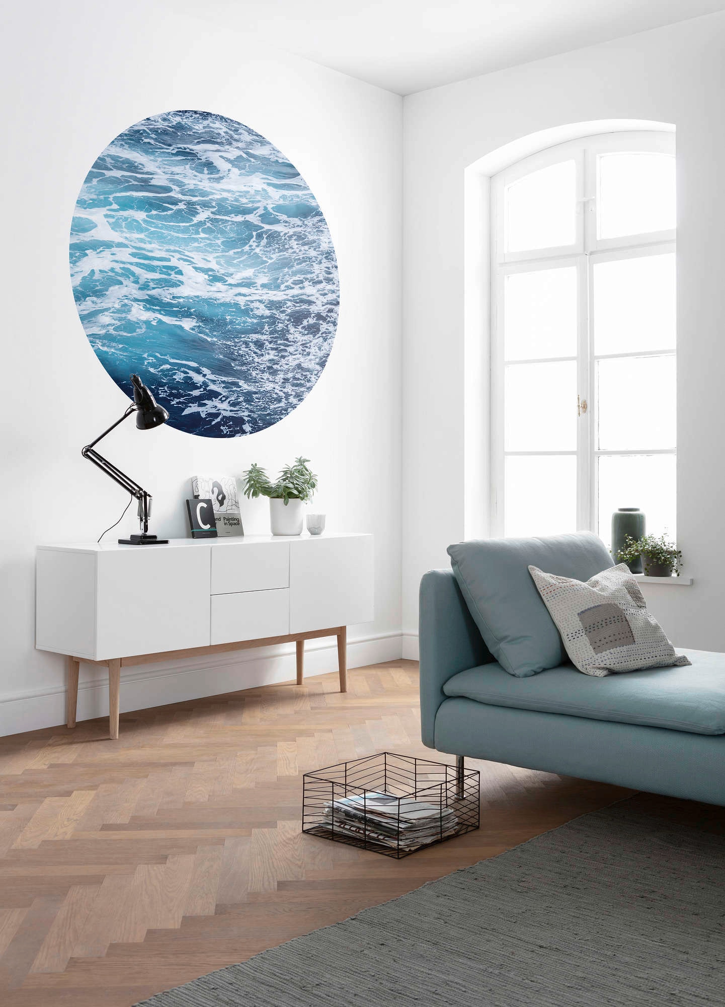Komar Vliestapete »Vlies selbstklebend - Aloha - Grösse 125 x 125 cm«, bedruckt, Wohnzimmer, Schlafzimmer