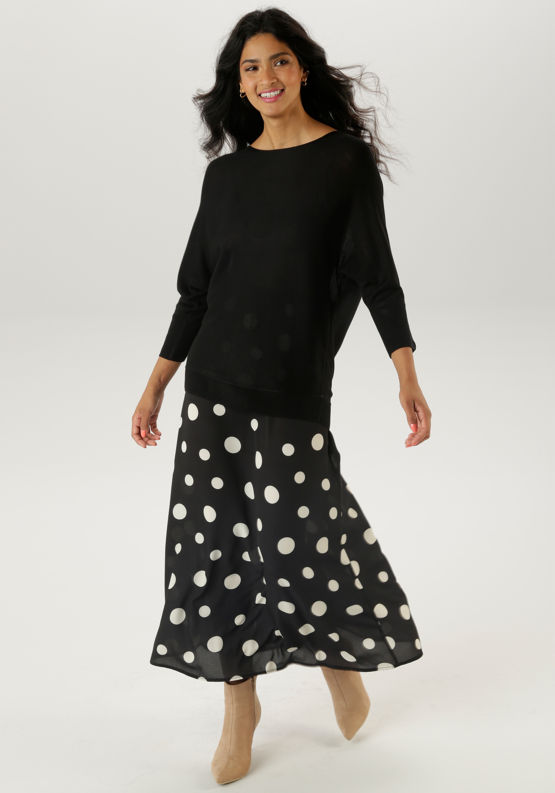 Aniston SELECTED Strickpullover, mit U-Boot-Ausschnitt