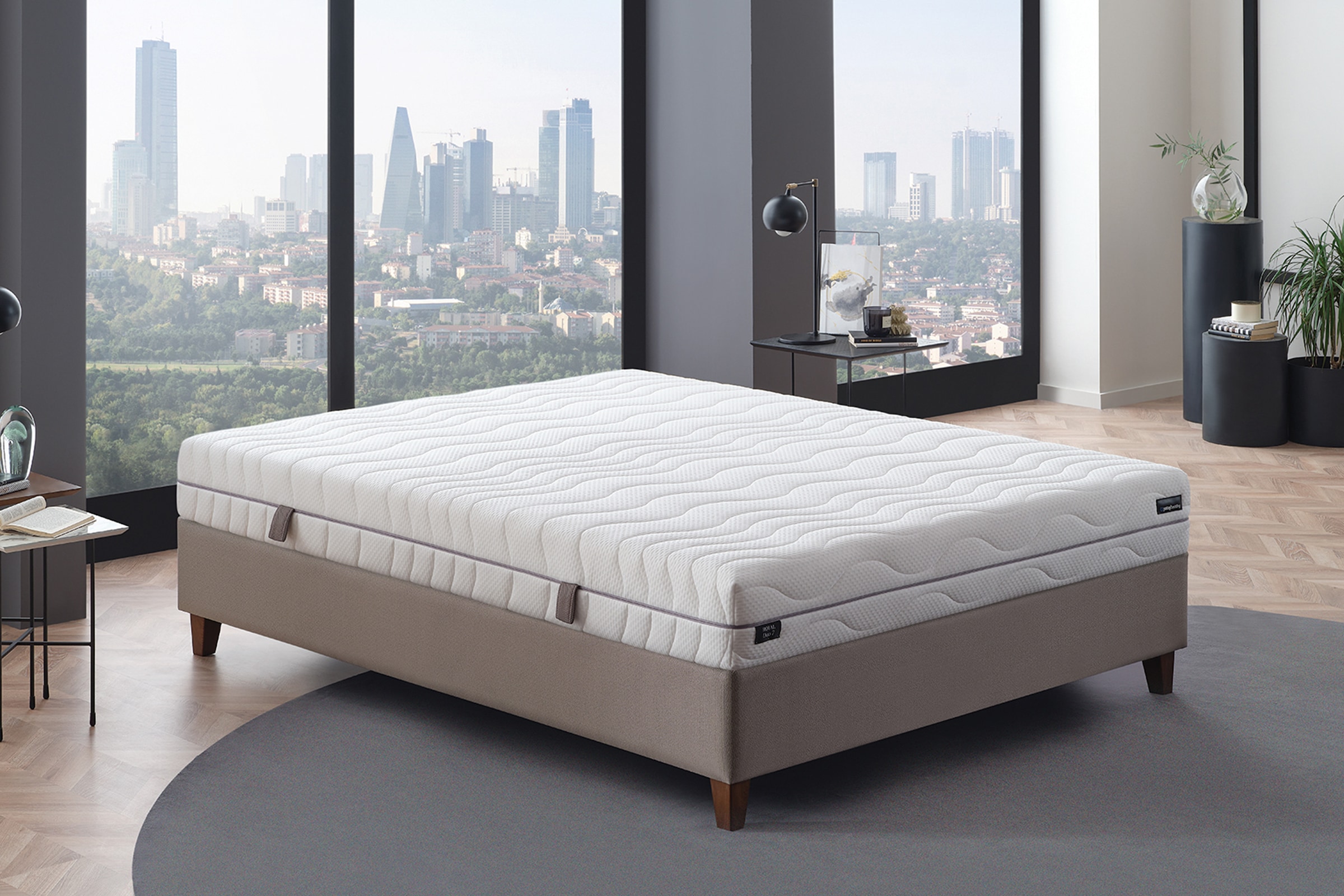 Yatas Bedding Taschenfederkernmatratze »Royal Duo 7, Matratze 90x200, 140x200 cm & weitere Grössen«, 22 cm hoch, Raumgewicht: 28 kg/m³, 403 Federn, (1 St.), H2 / H3, Wendematratze, ergonomisch, atmungsaktiv
