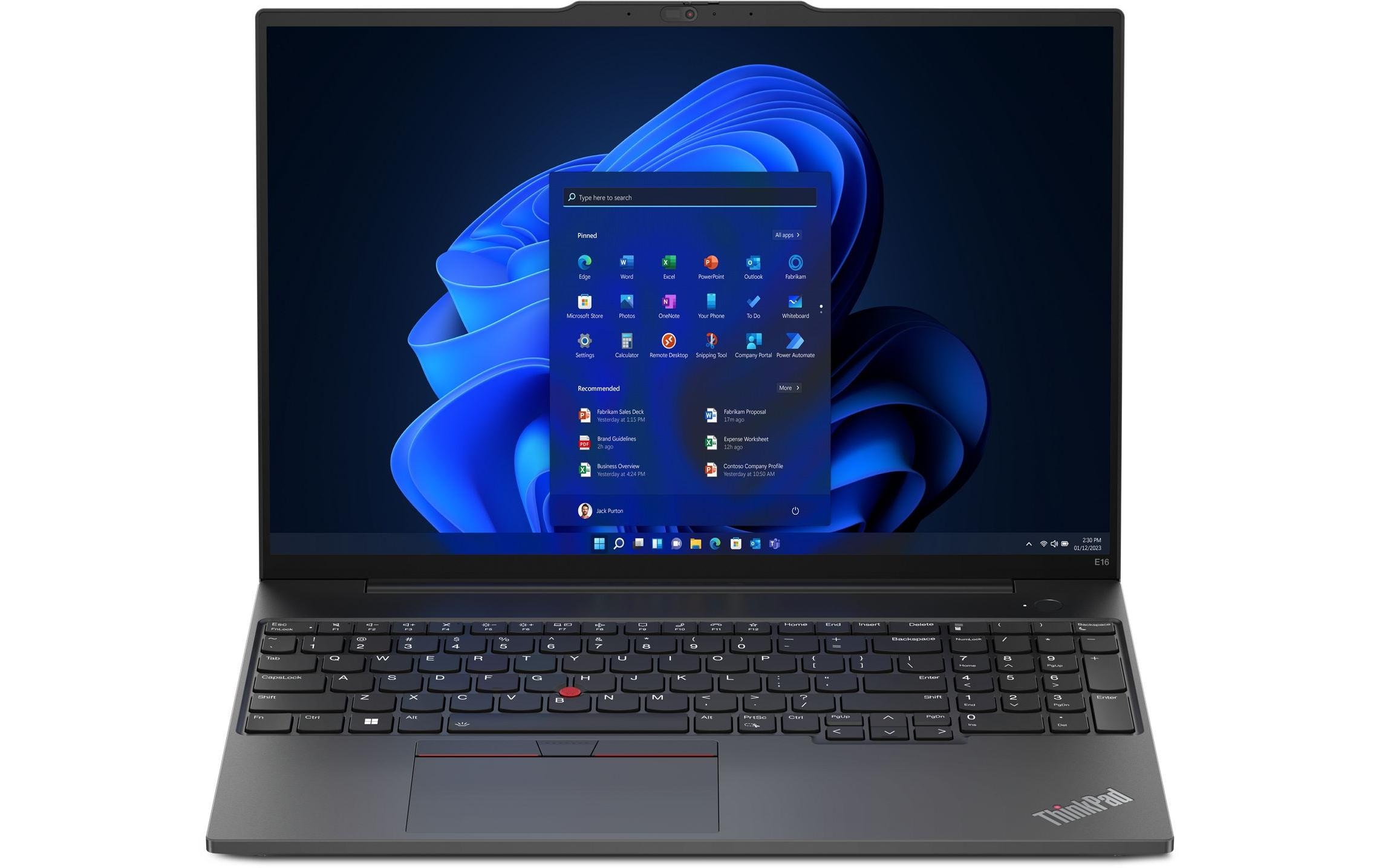 Lenovo Notebook »ThinkPad E16 Gen,1 (AMD)«, 40,48 cm, / 16 Zoll, AMD, Ryzen 7, Radeon Graphics, 1000 GB SSD