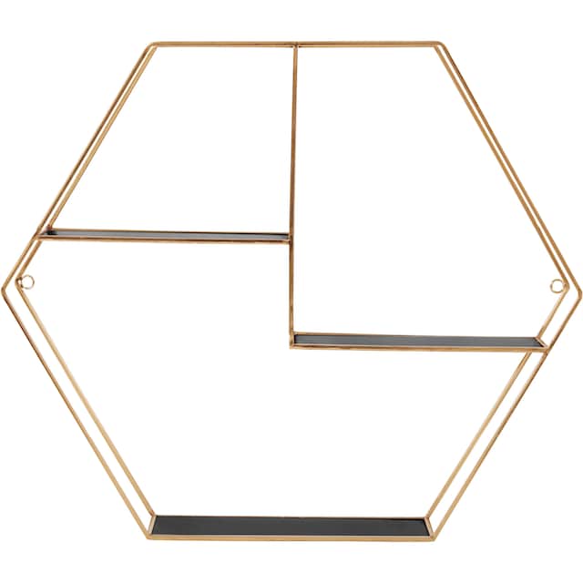 Leonique modernem Element, ❤ »Hexagon«, Deko-Wandregal Design Jelmoli-Online sechseckiges im in bestellen Shop goldfarben,