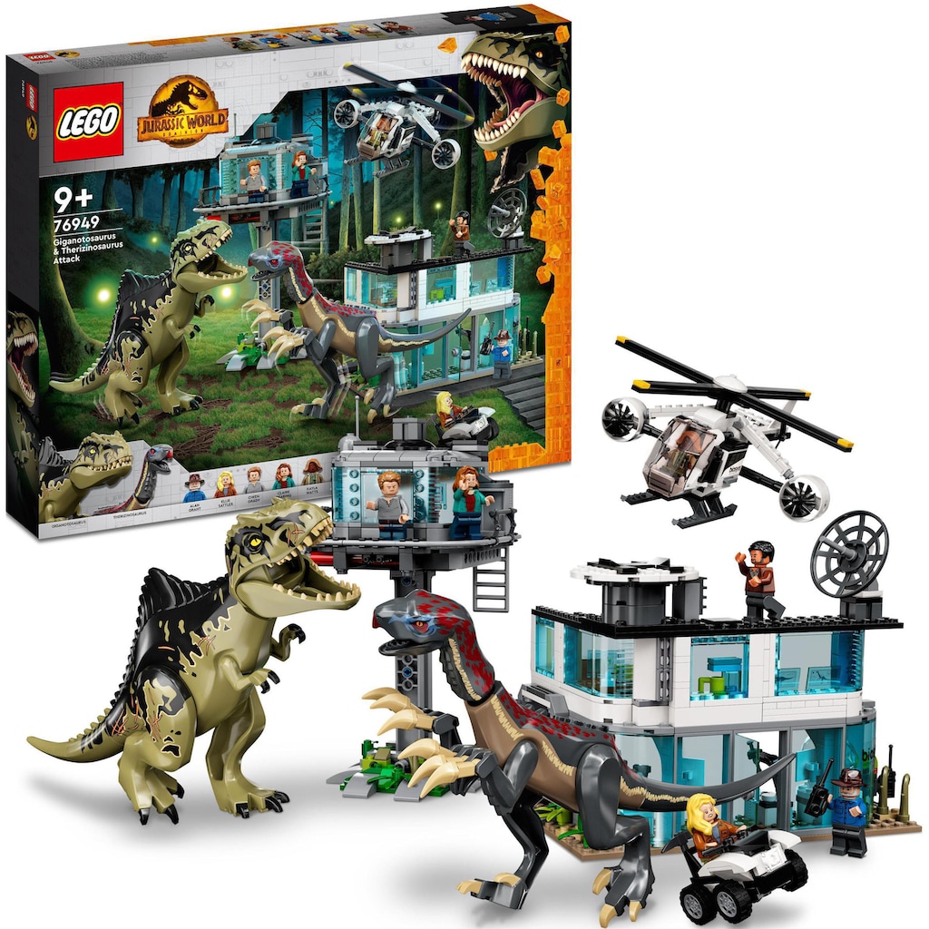 LEGO® Konstruktionsspielsteine »Giganotosaurus & Therizinosaurus Angriff (76949), LEGO® Jurassic World«, (810 St.), Made in Europe