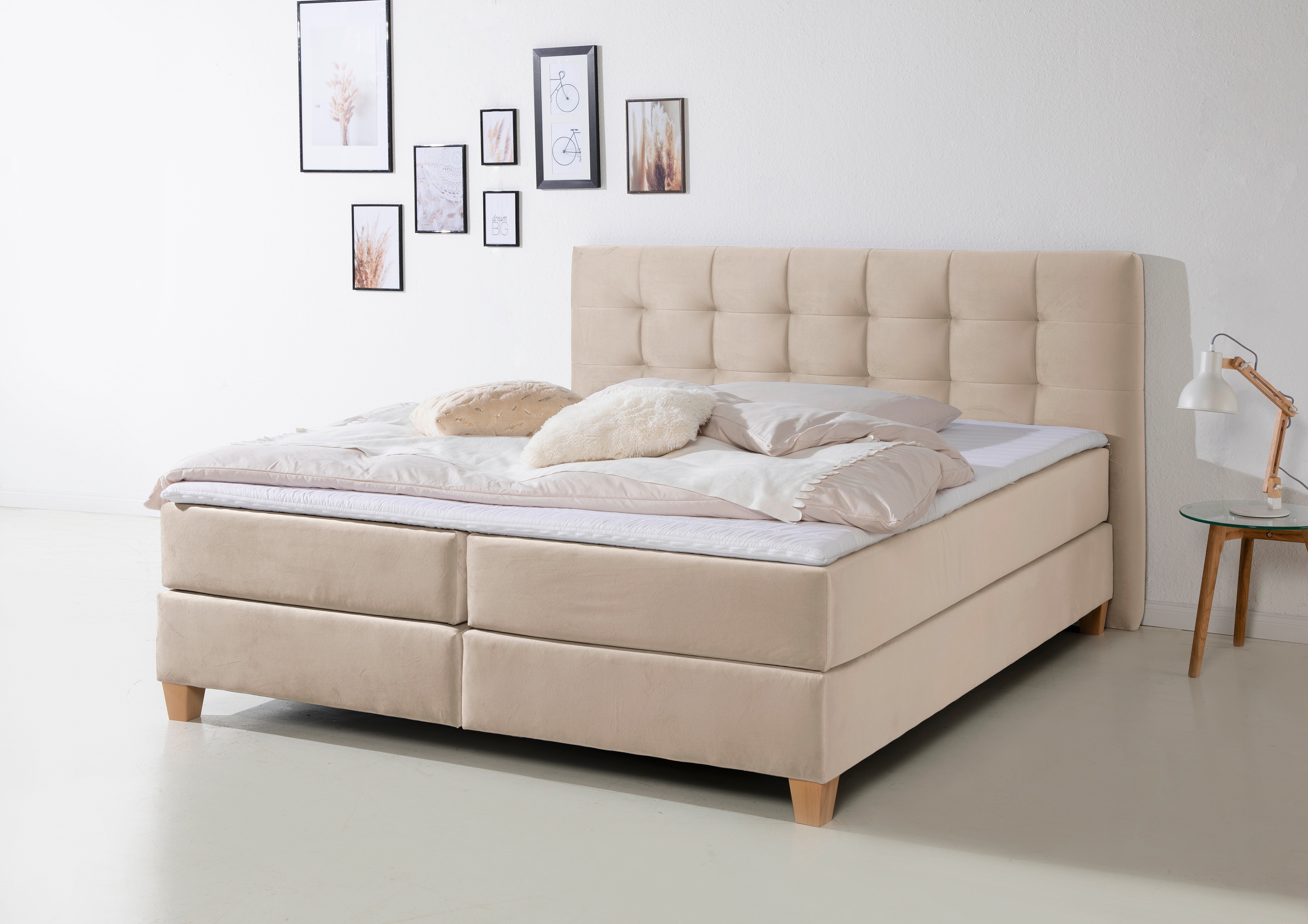 Home affaire Boxspringbett "Moulay" inkl. Topper, in 3 Härtegraden, TFK auch in Härtegrad 4