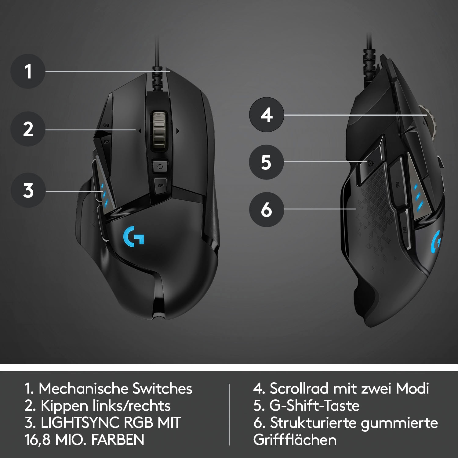 Logitech G Gaming-Maus »G502 HERO High Performance«, kabelgebunden