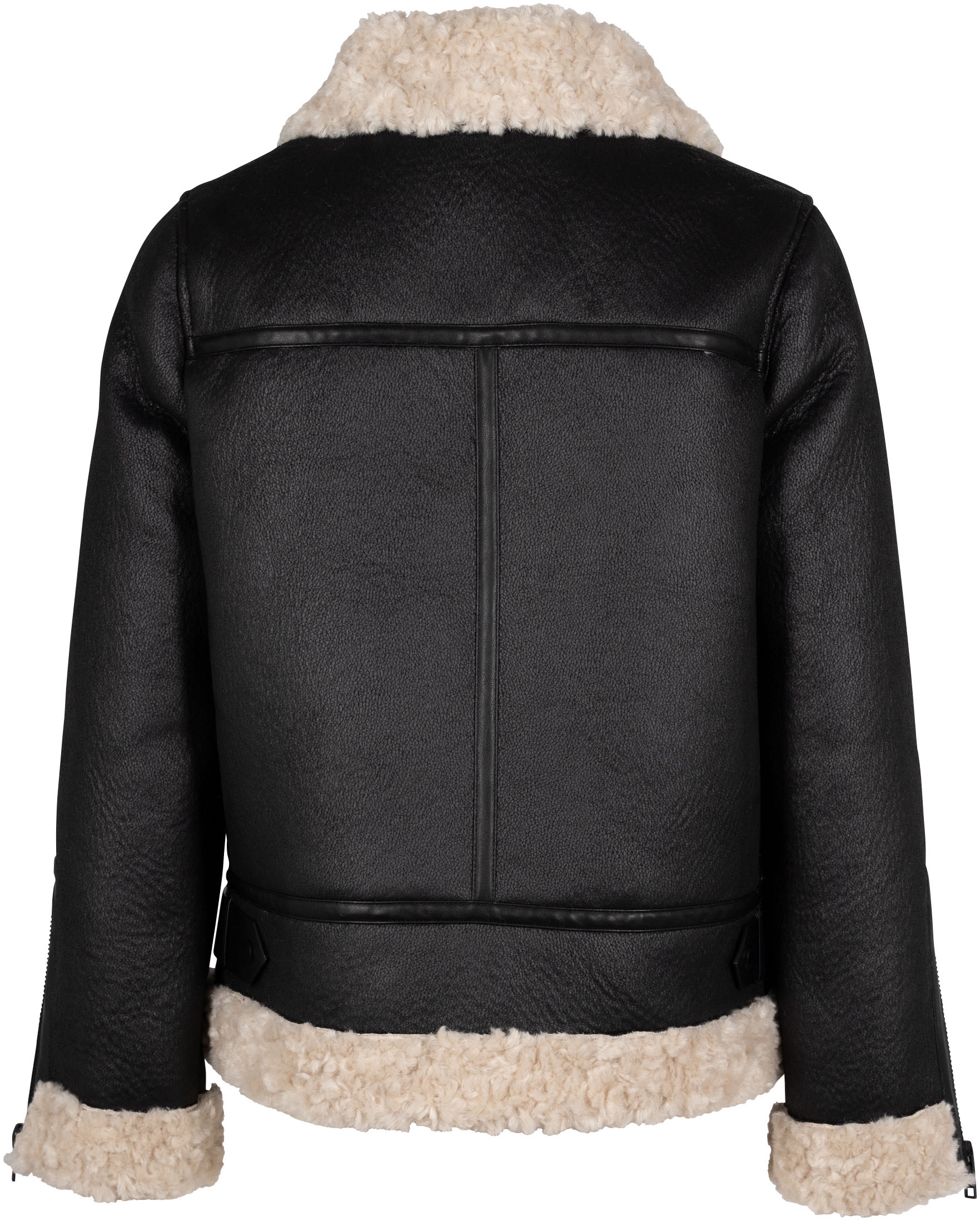 Mauritius Lederimitatjacke »C-039«, mit Fellimitat, Reissverschluss