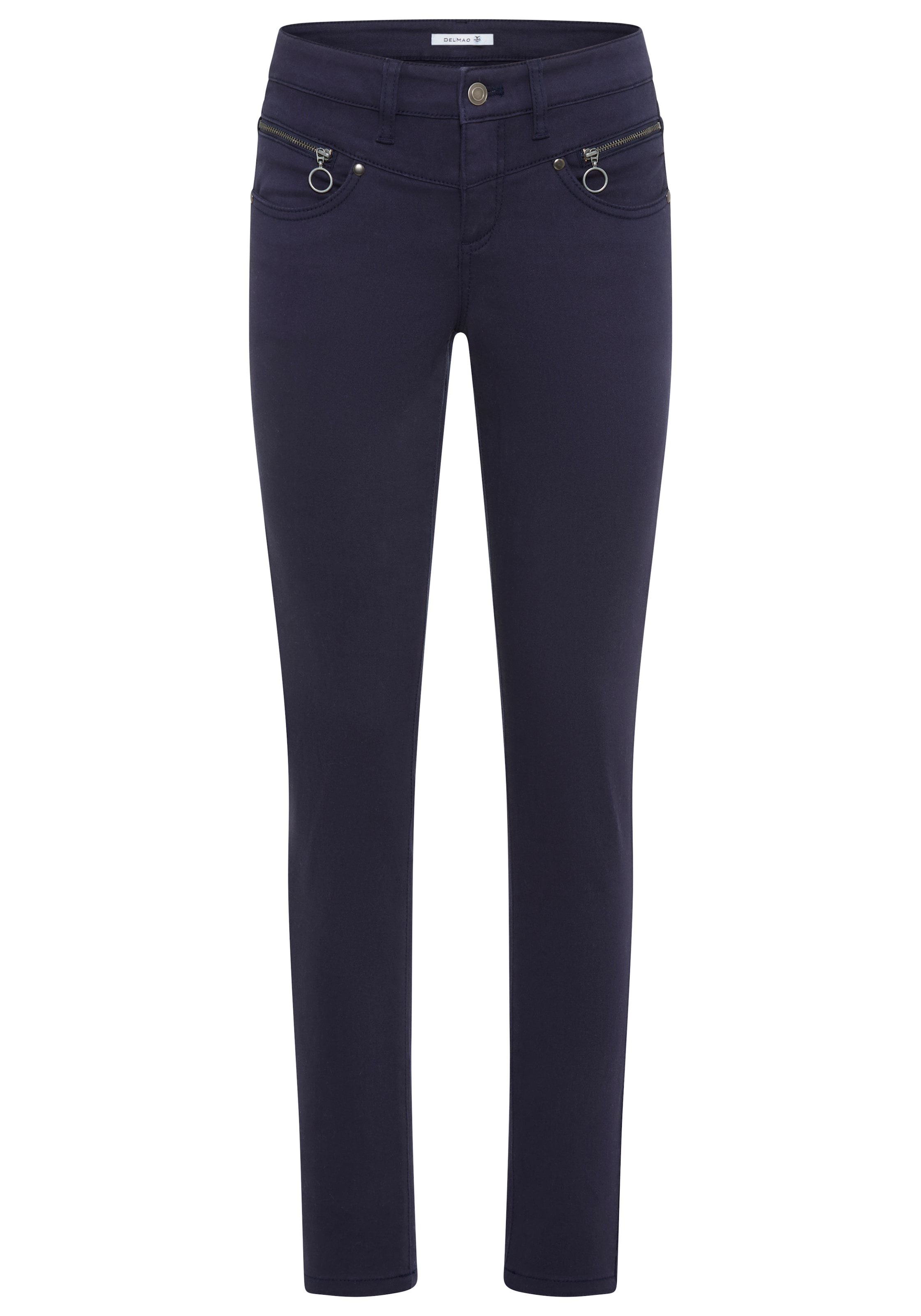 DELMAO 5-Pocket-Hose, mit Reissverschluss-Details