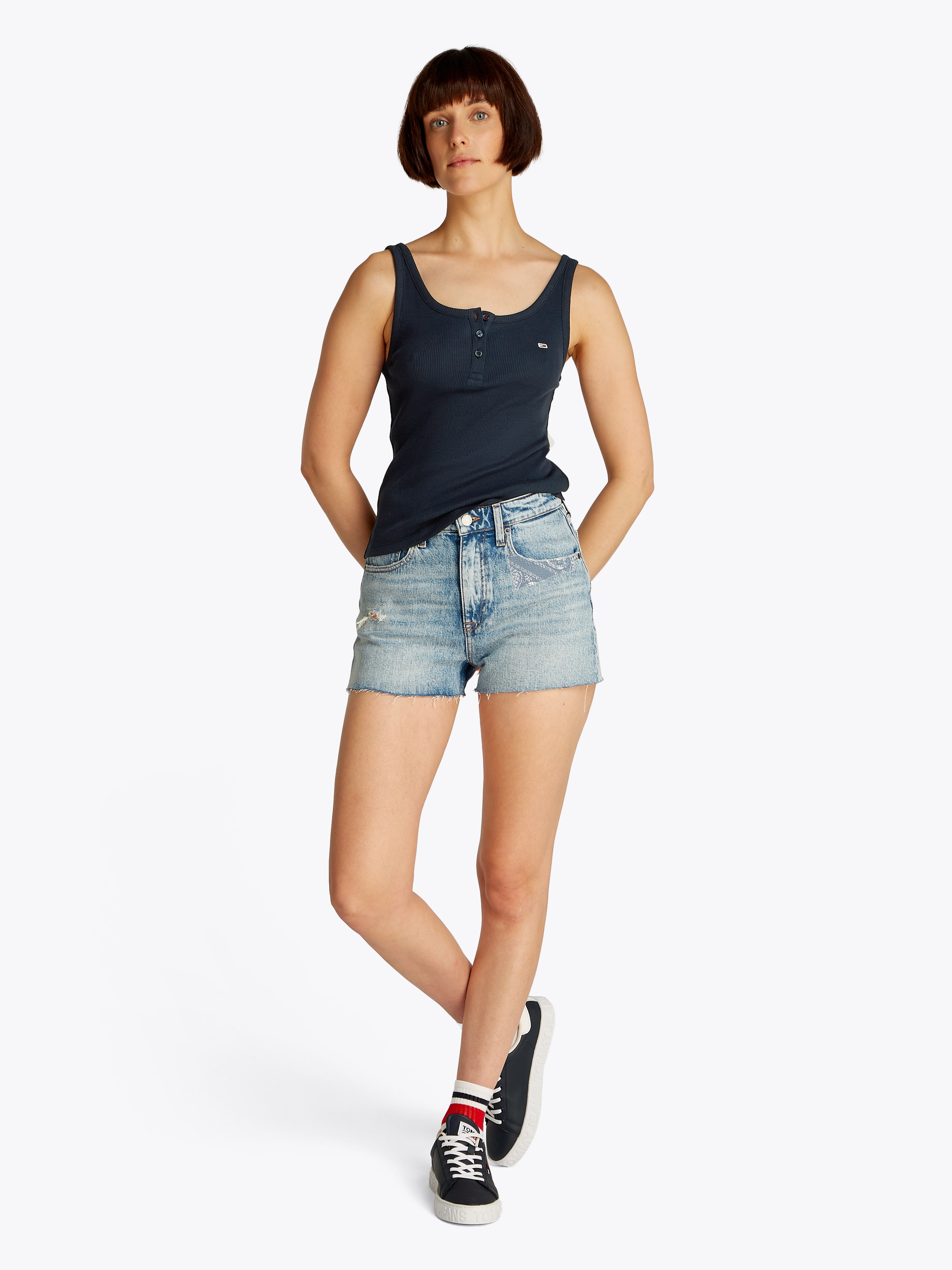 Tommy Jeans Tanktop »TJW SLIM BUTTON TANK«, mit Knopf