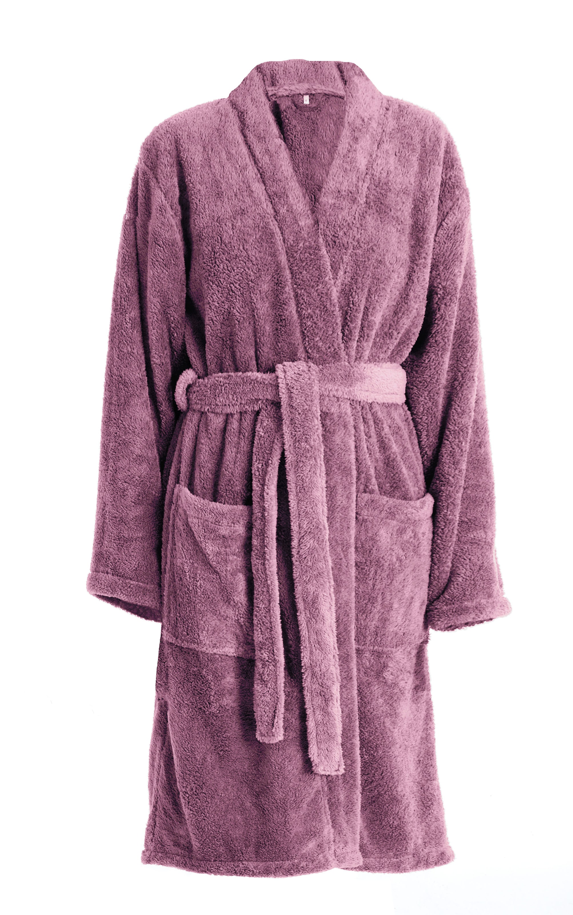 my home Unisex-Bademantel »Lillou Kimono, ideal für Sauna & Spa, Hotelbademantel, Morgenmantel«, (1 St.), kuschelig weicher Fleece, plüsch, für Damen und Herren, XS-3XL
