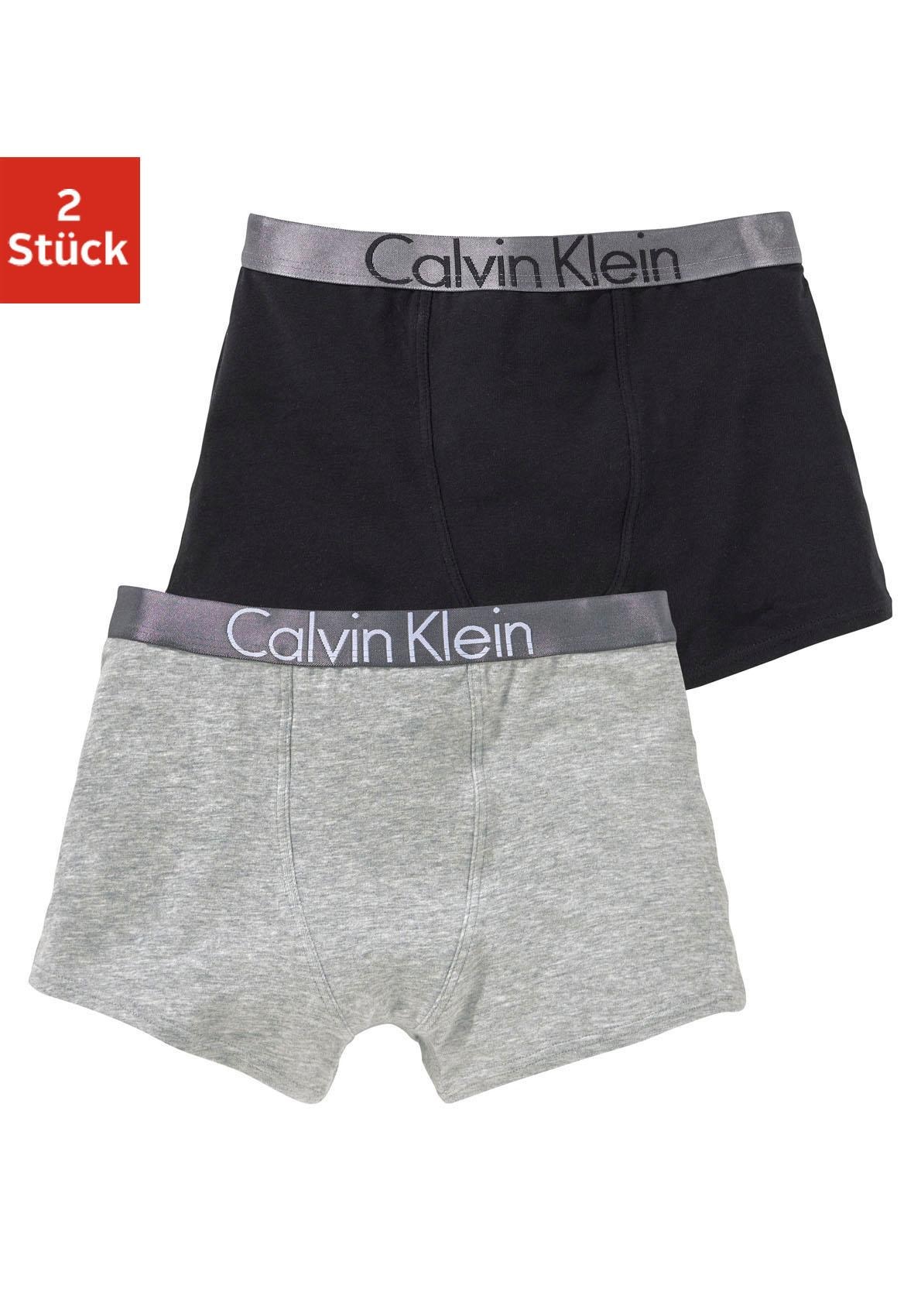 Calvin Klein Underwear Trunk 2 St. Kinder Kids Junior MiniMe mit silberfarbenen Bund kaufen Jelmoli