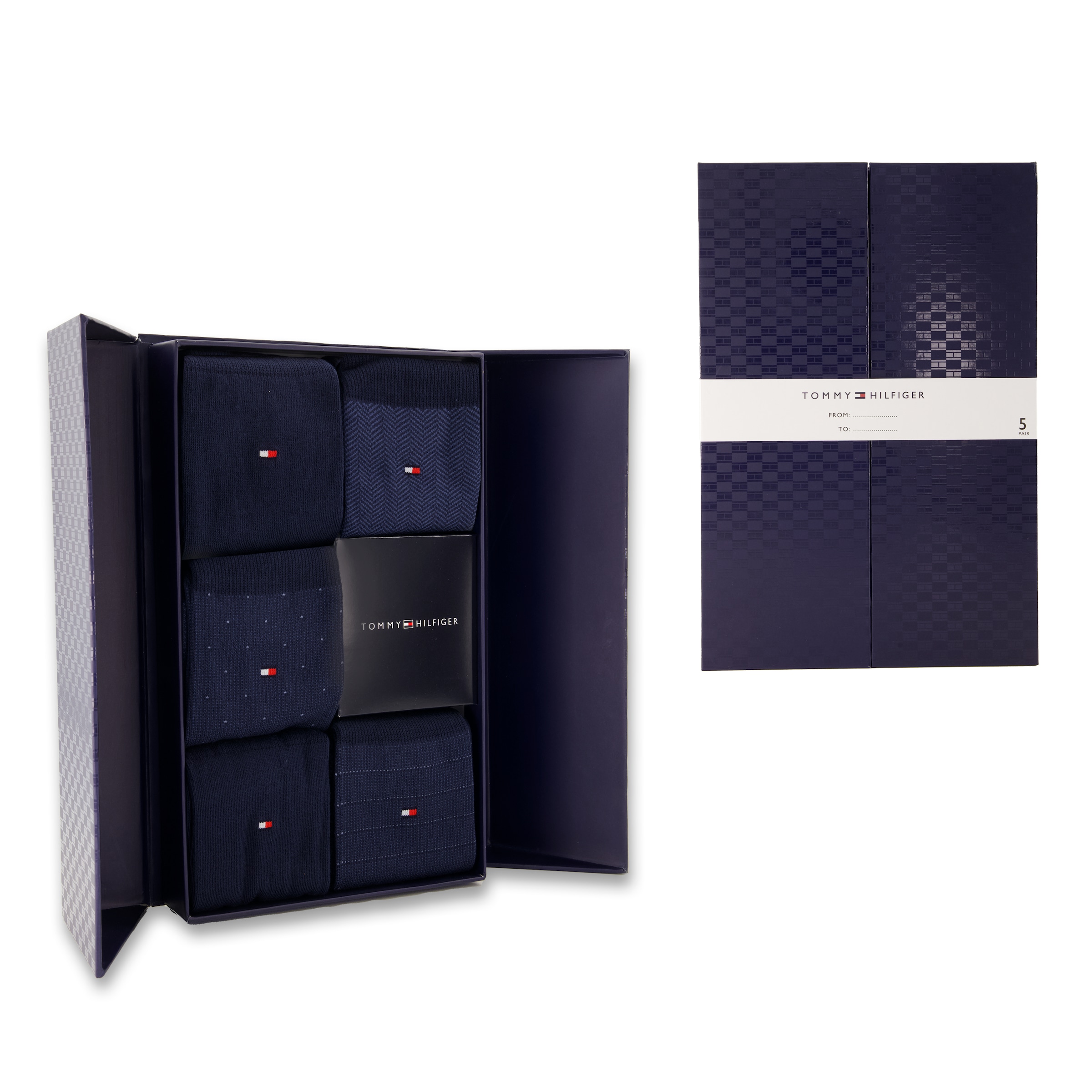 Tommy Hilfiger Socken »TH MEN SOCK 5P GIFTBOX HERRINGBONE DOT«, (5er Pack)