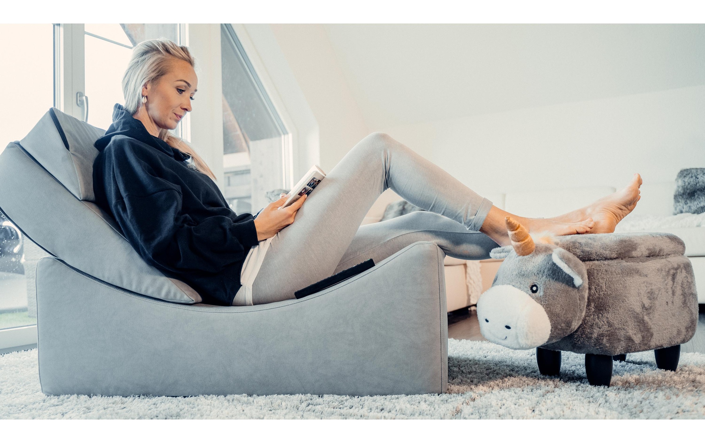 Hocker »zoosy Einhorn Enea Grau«