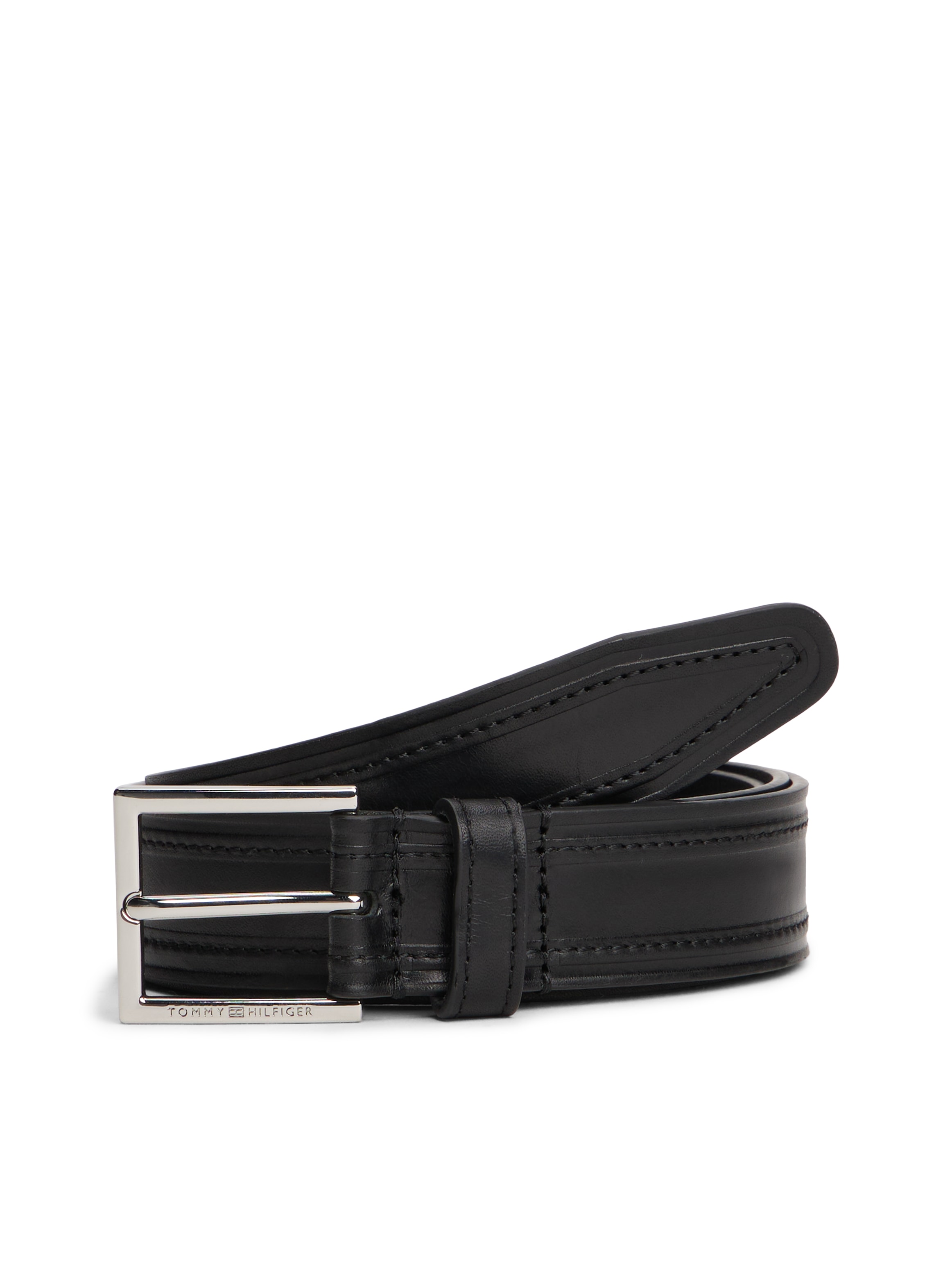 Tommy Hilfiger Ledergürtel »HUDSON EMBOSS LEATHER 3.0«, Grössenverstellbar