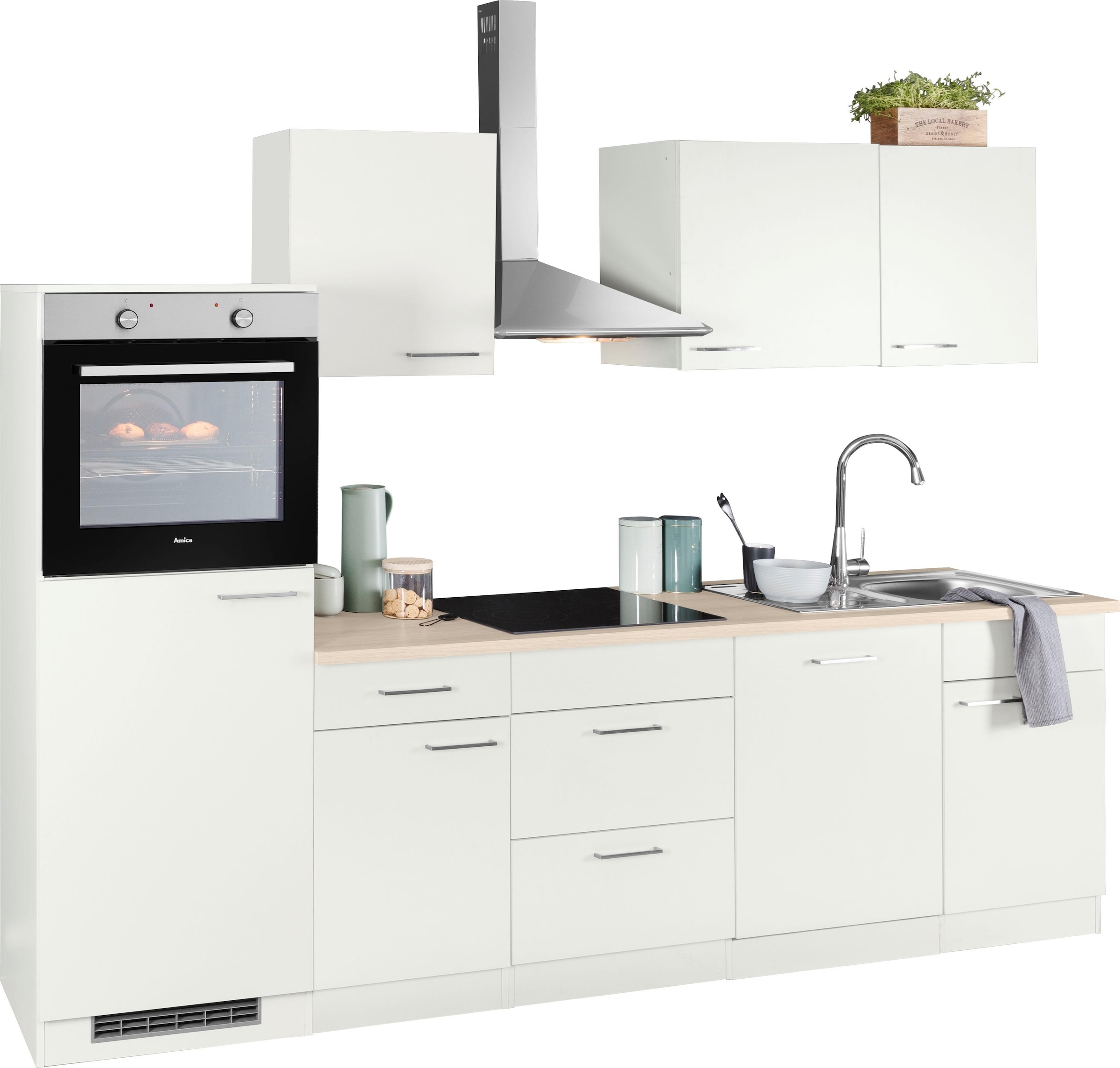 Breite cm E-Geräte, Küchen ordern im ohne ❤ Jelmoli-Online »Zell«, 280 wiho Shop Küchenzeile